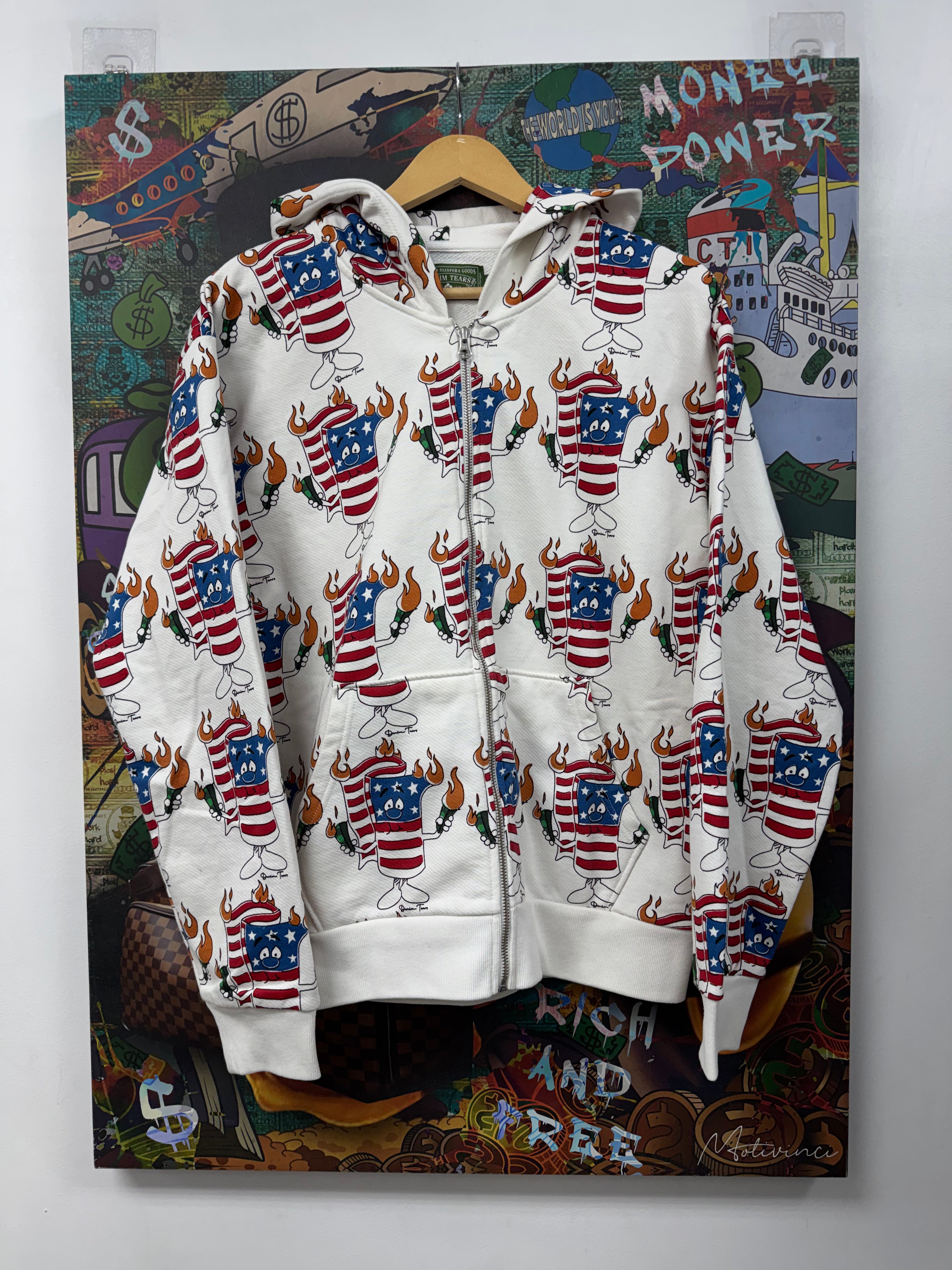 Denim Tears Firecracker Zip Up Hoodie