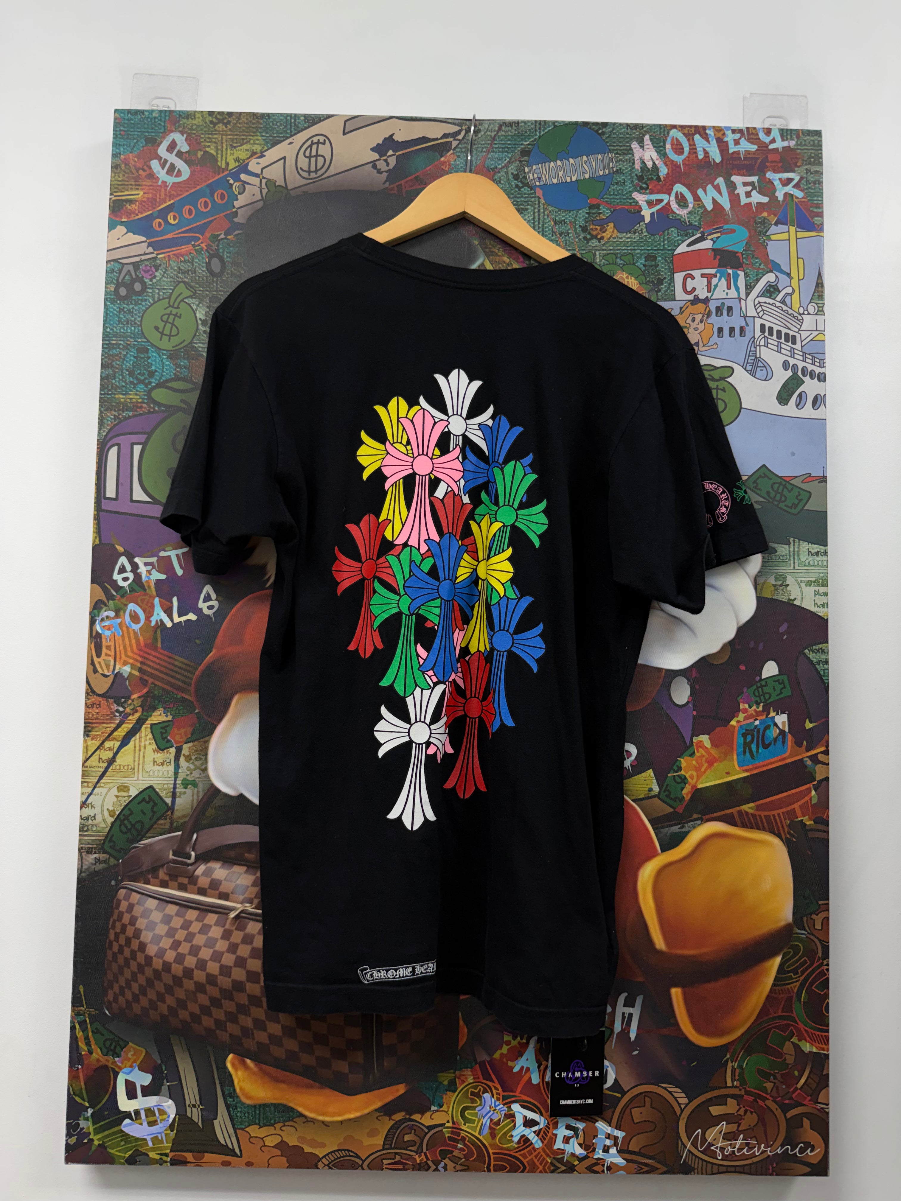 Chrome Hearts Black Multi Cross Tee