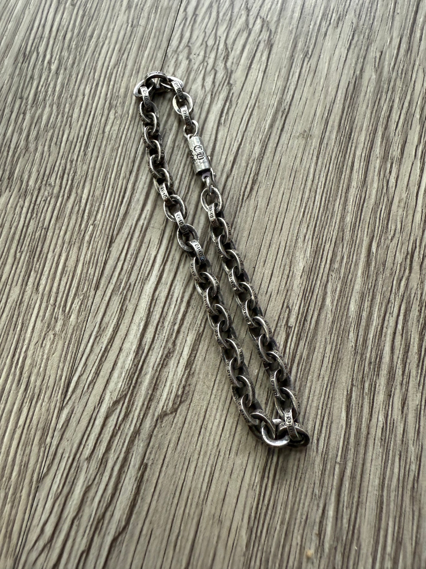 Chrome Hearts Paper Chain Bracelet Lightly Worn 8 Inch With Dust Bag