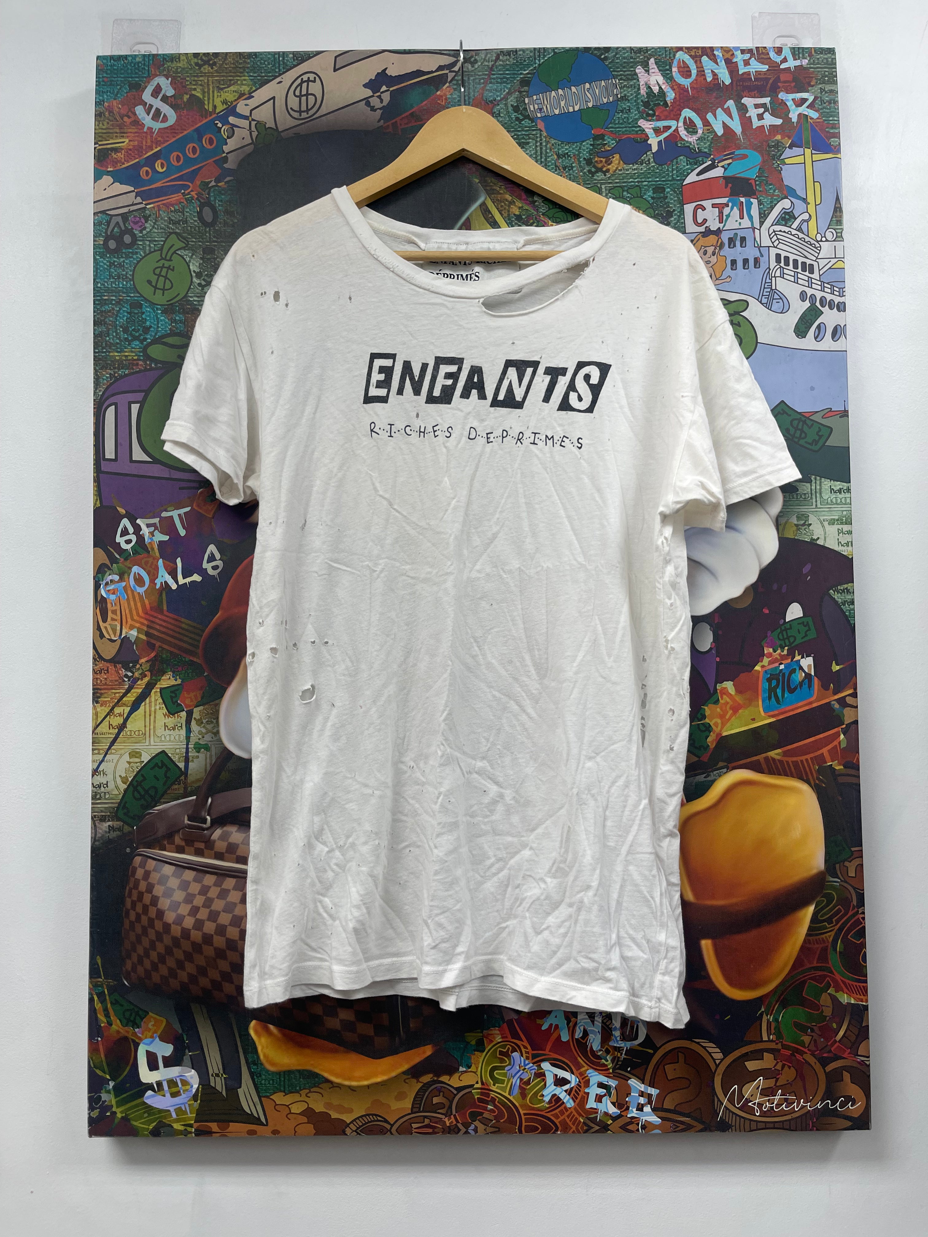 ENFANTS RICHES DÉPRIMÉS White Printed Black Tee