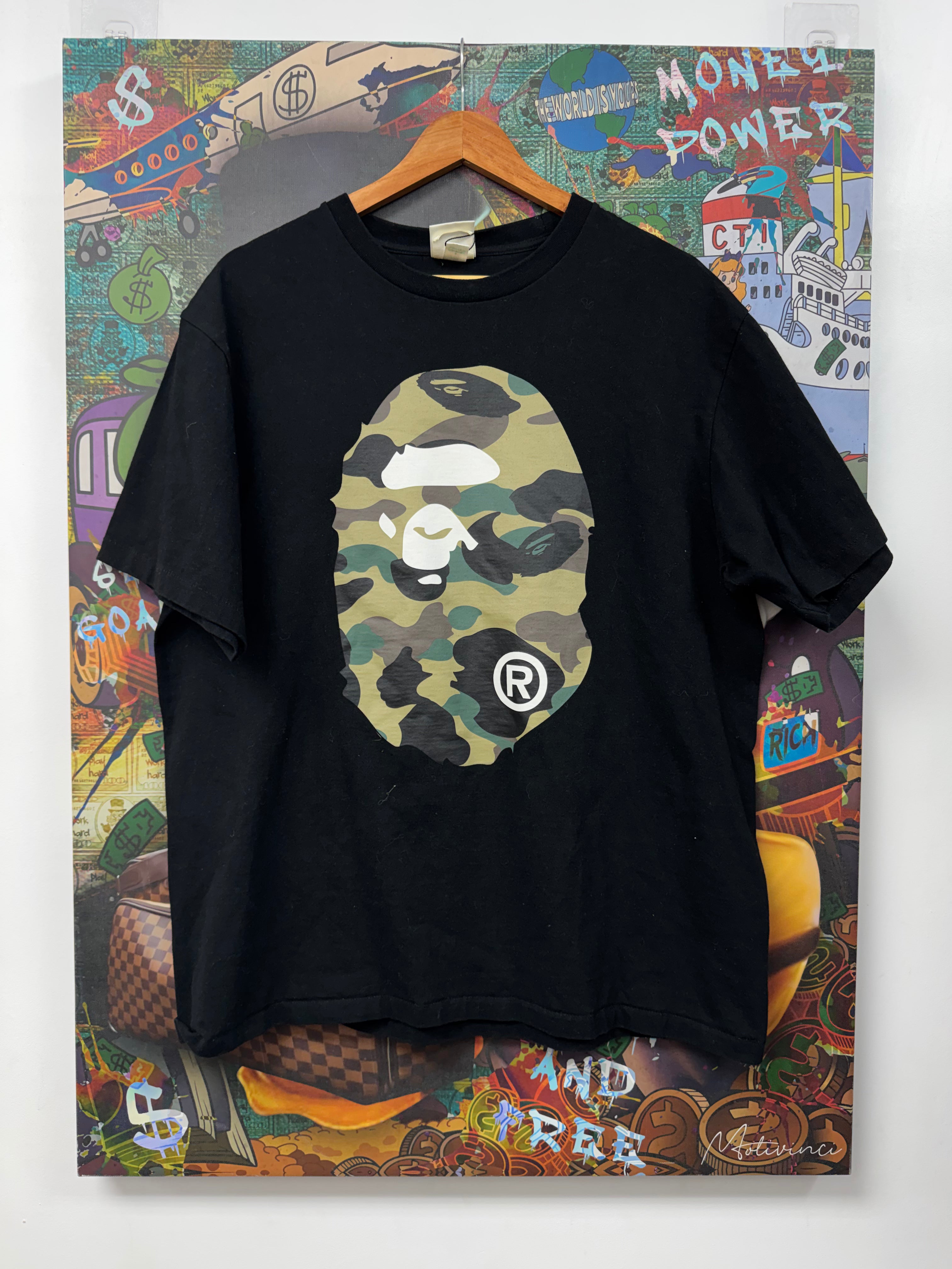 BAPE Black Camo Head Tee