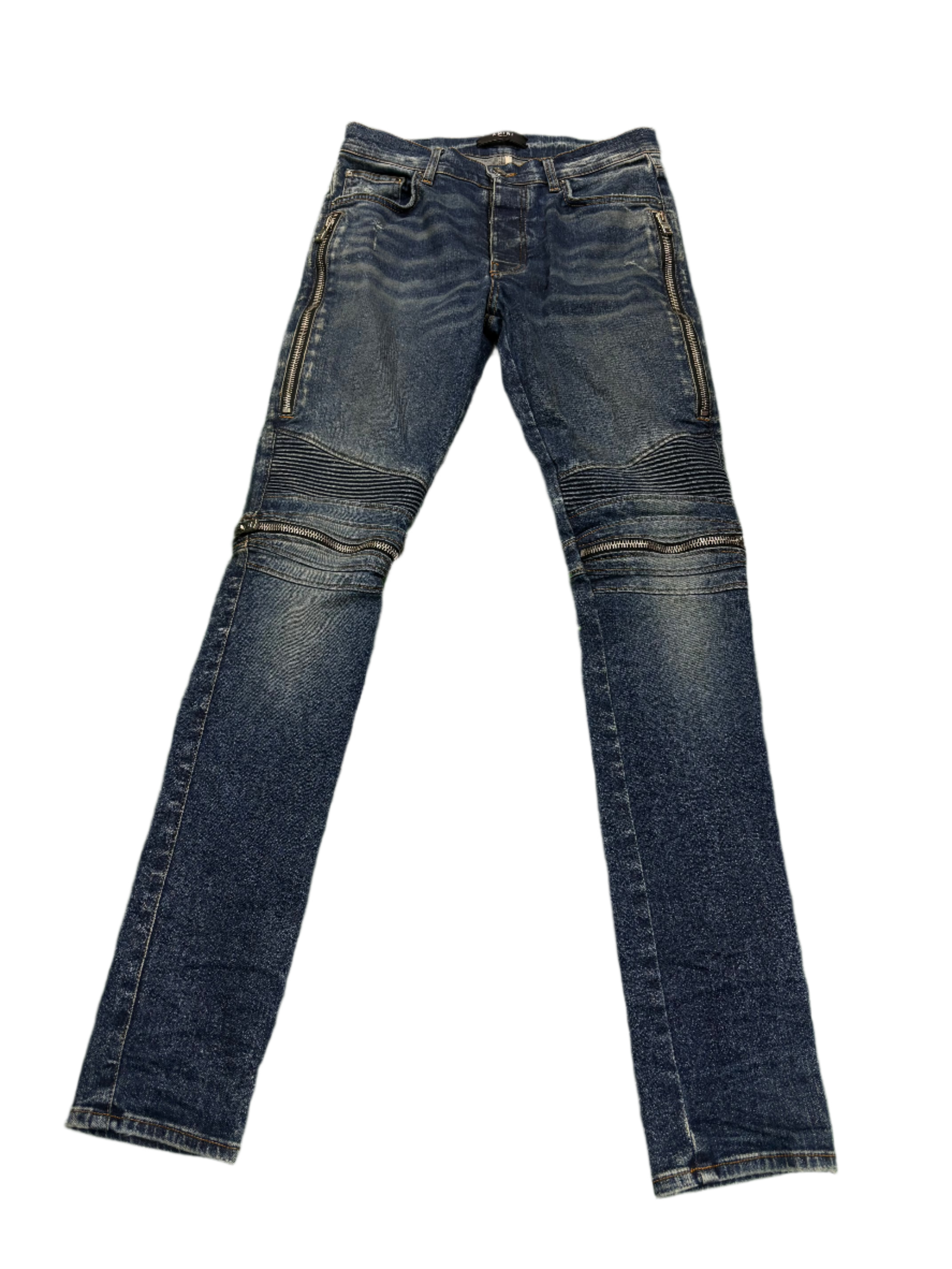 Amiri MX2 Dark Wash Denim Patch Jeans