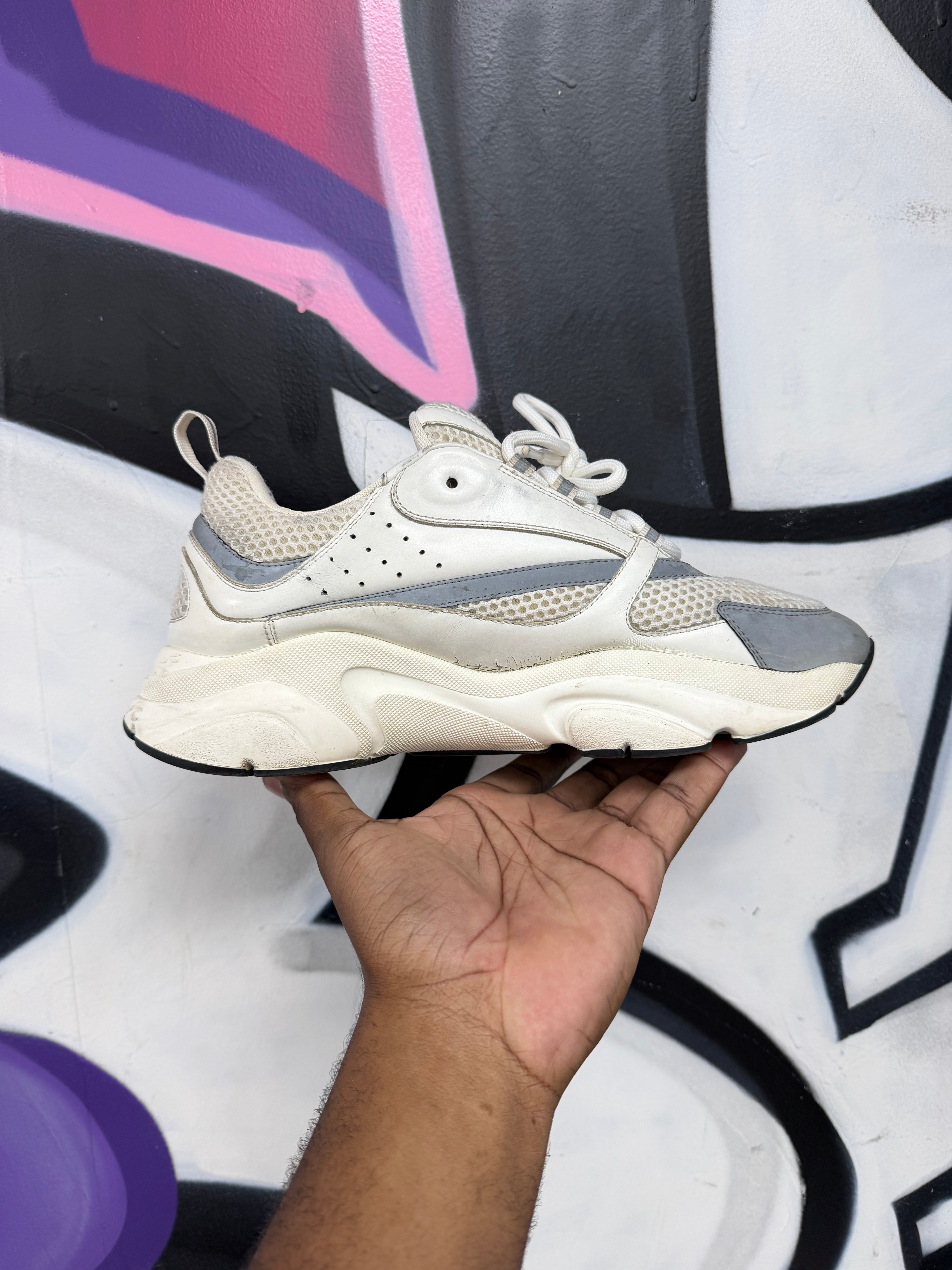 Dior White Silver B22 Sneakers