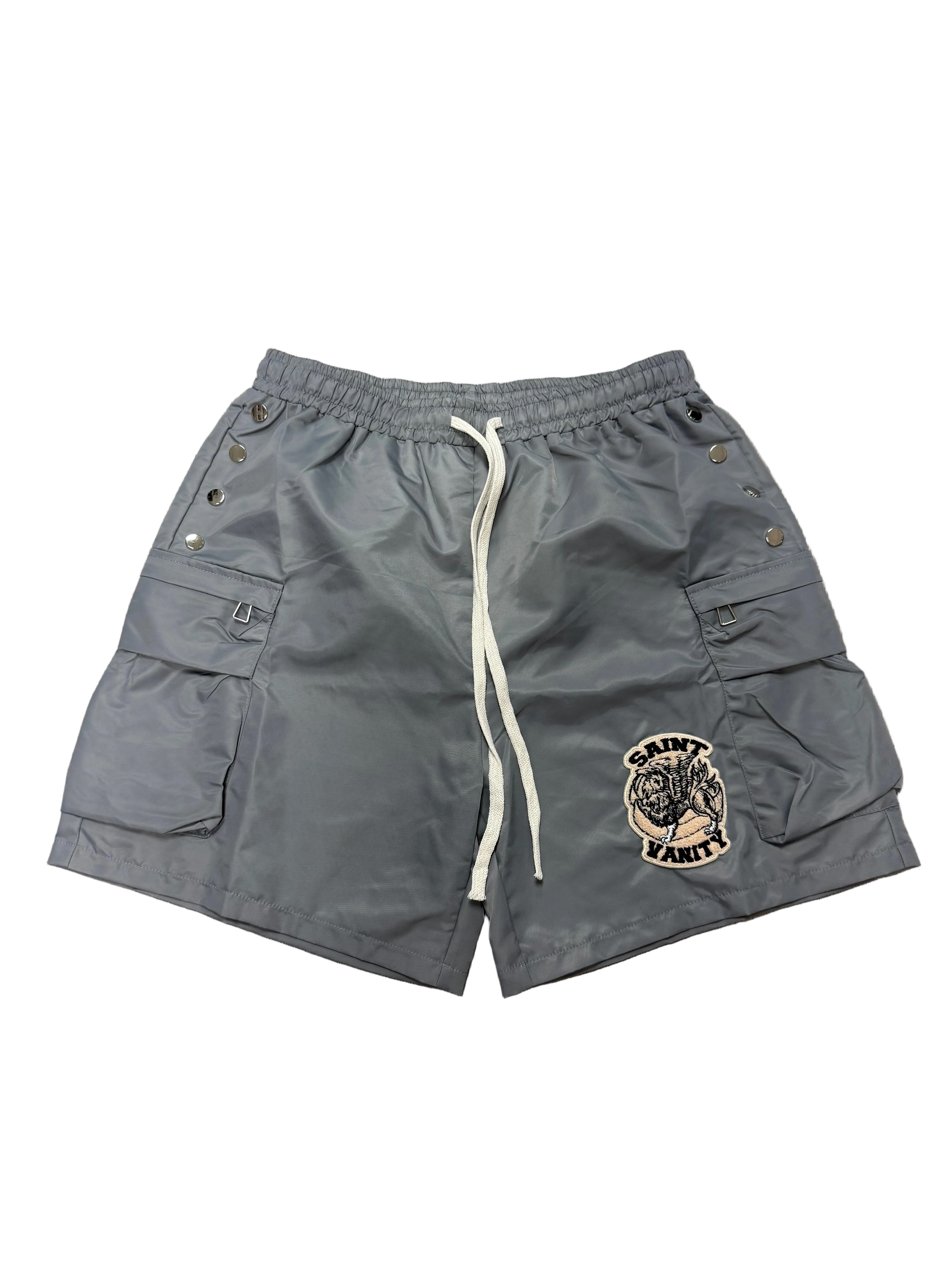 Saint Vanity 'Cargo' Grey Nylon Shorts