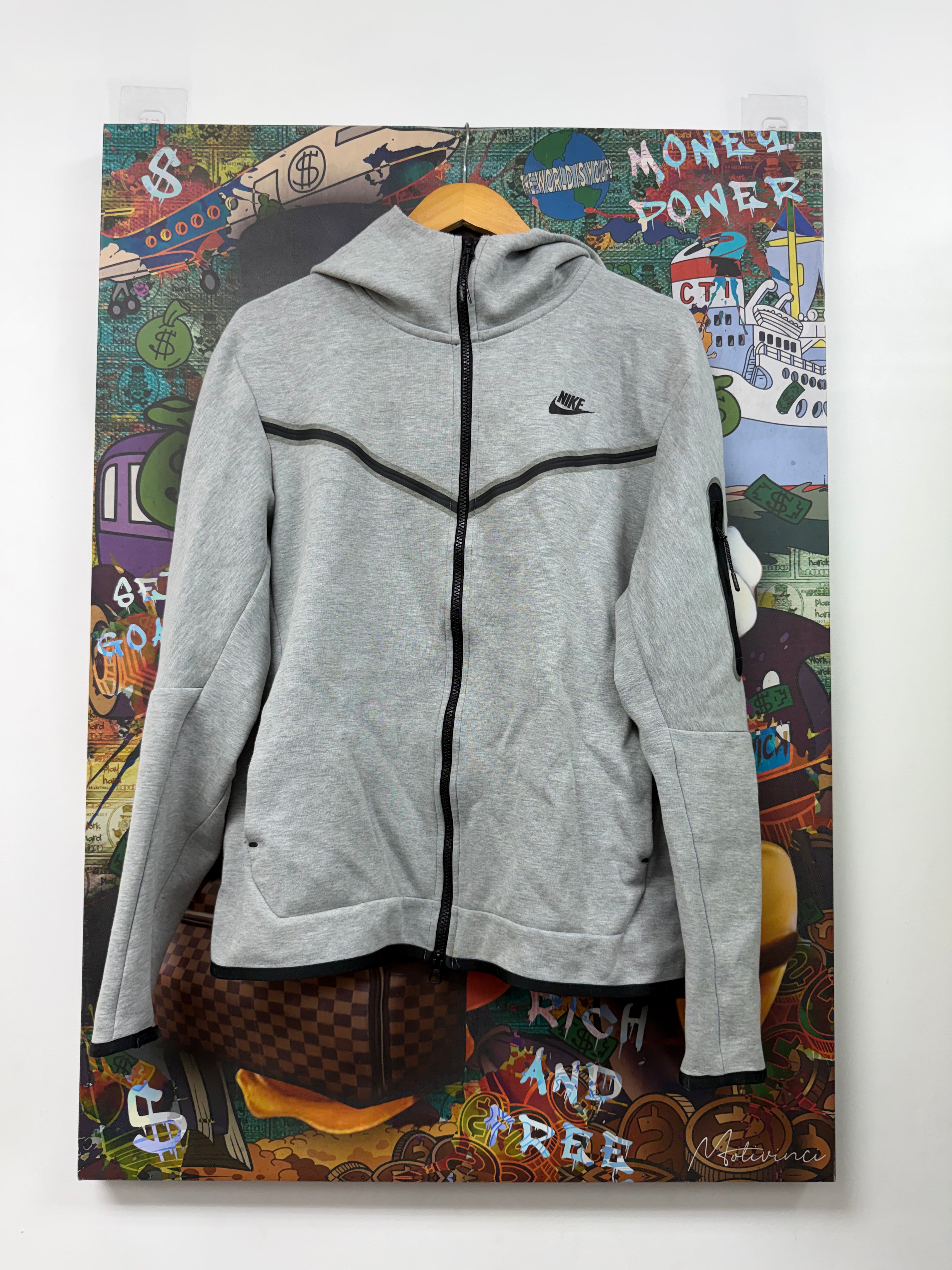 Nike Grey Tech Zip Up Hoodie