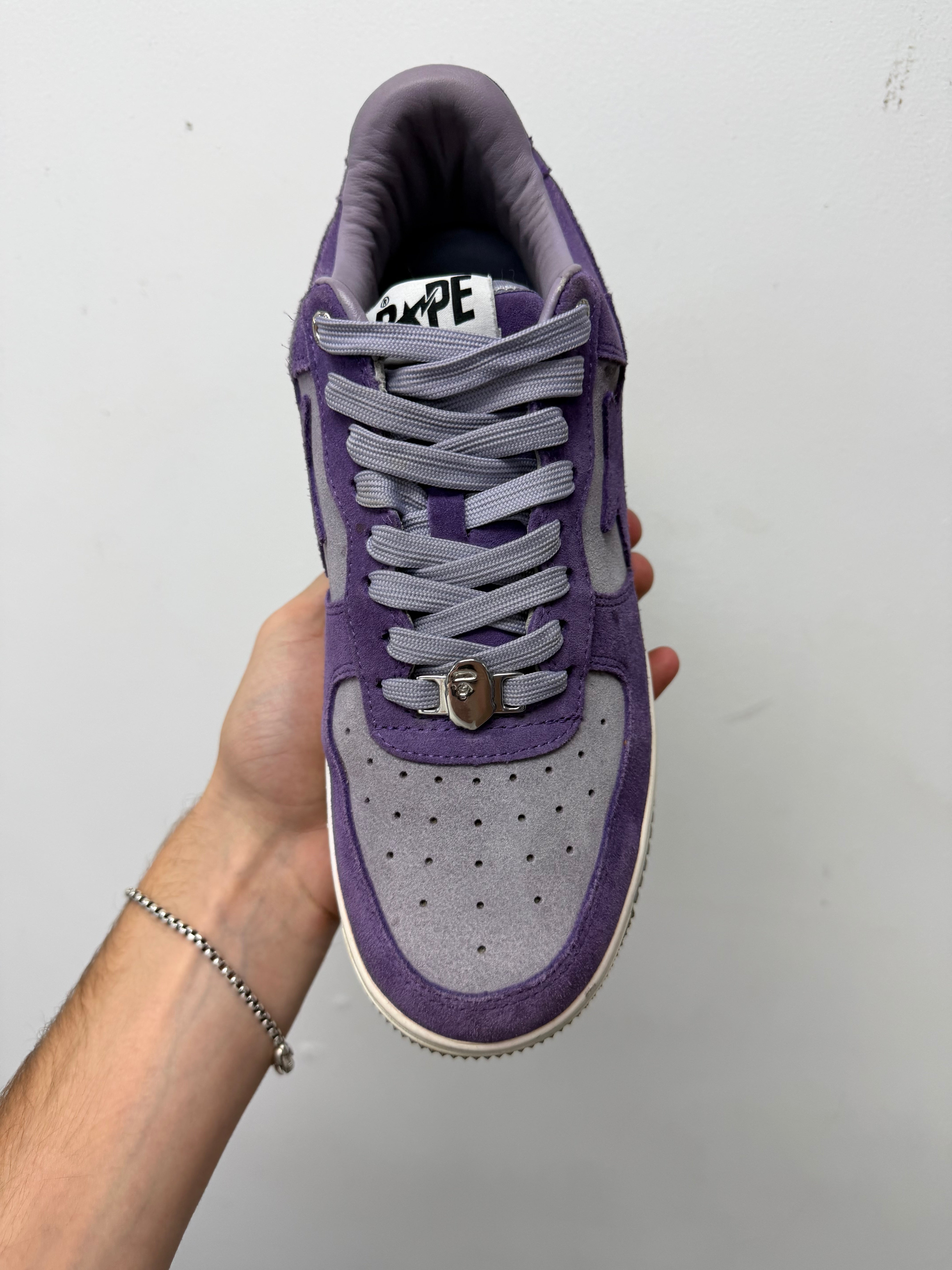 BAPE Purple Suede Bapesta AF1 Sneakers