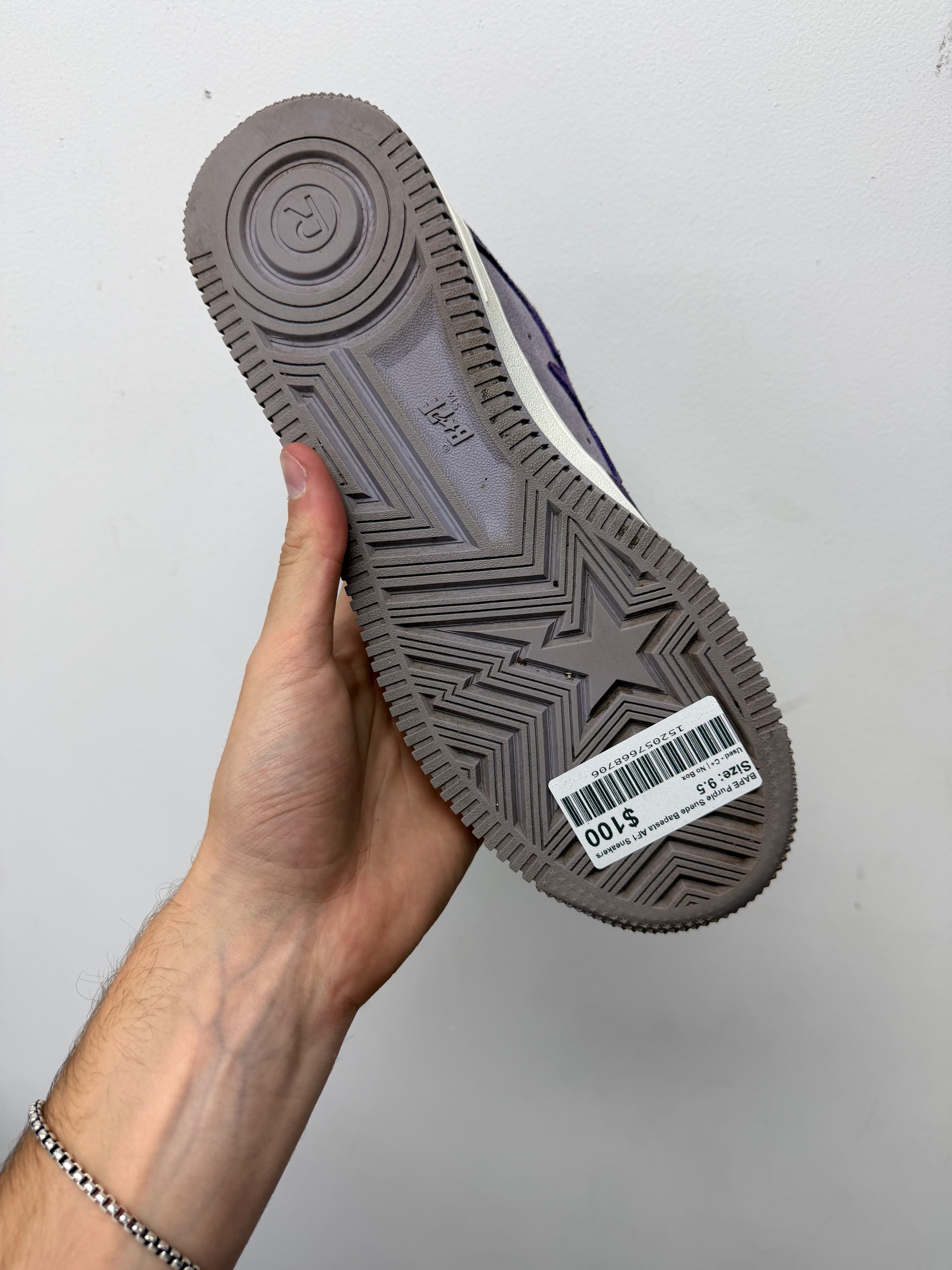 BAPE Purple Suede Bapesta AF1 Sneakers