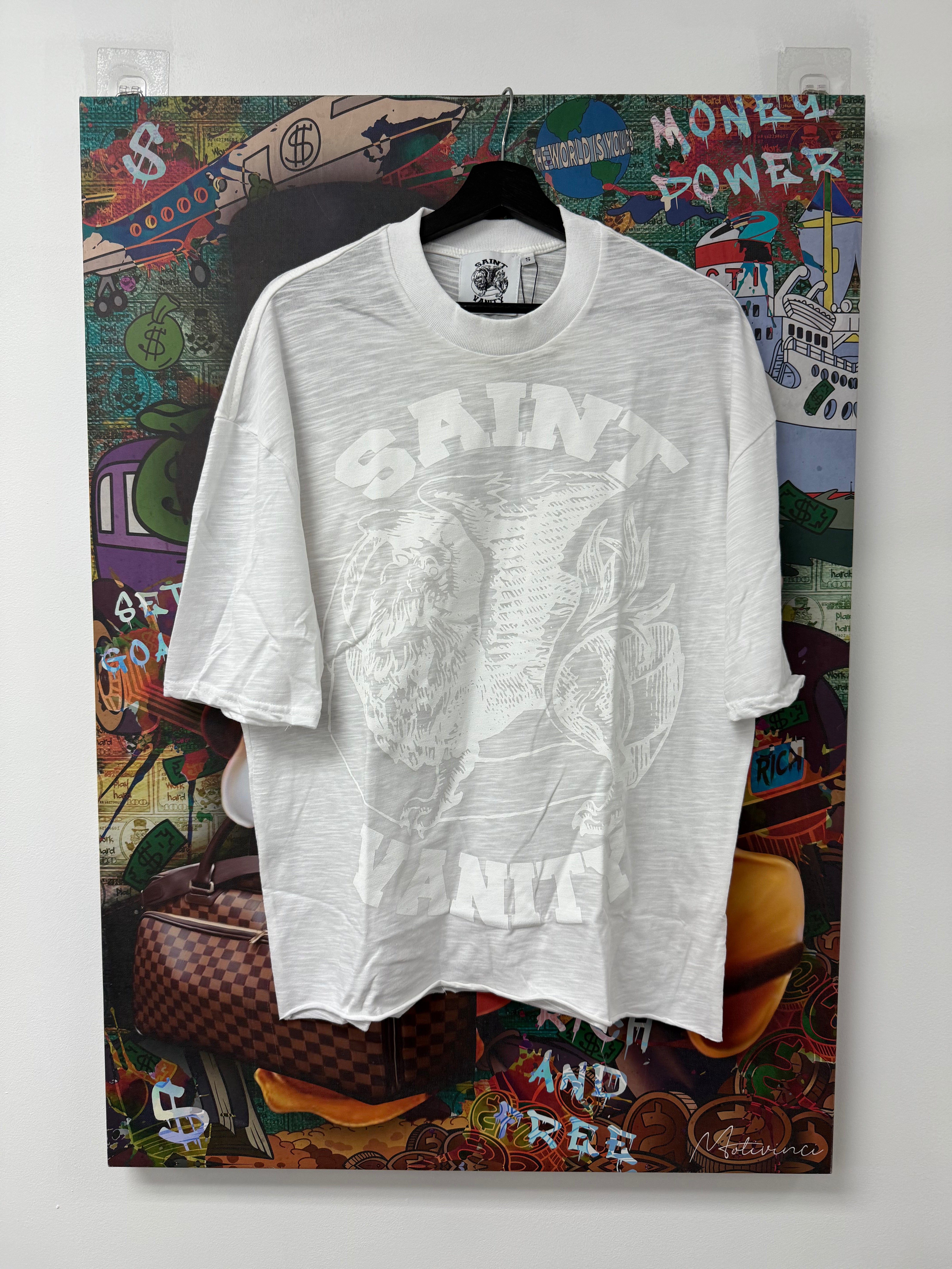 Saint Vanity Monochromatic Griffin Tee White