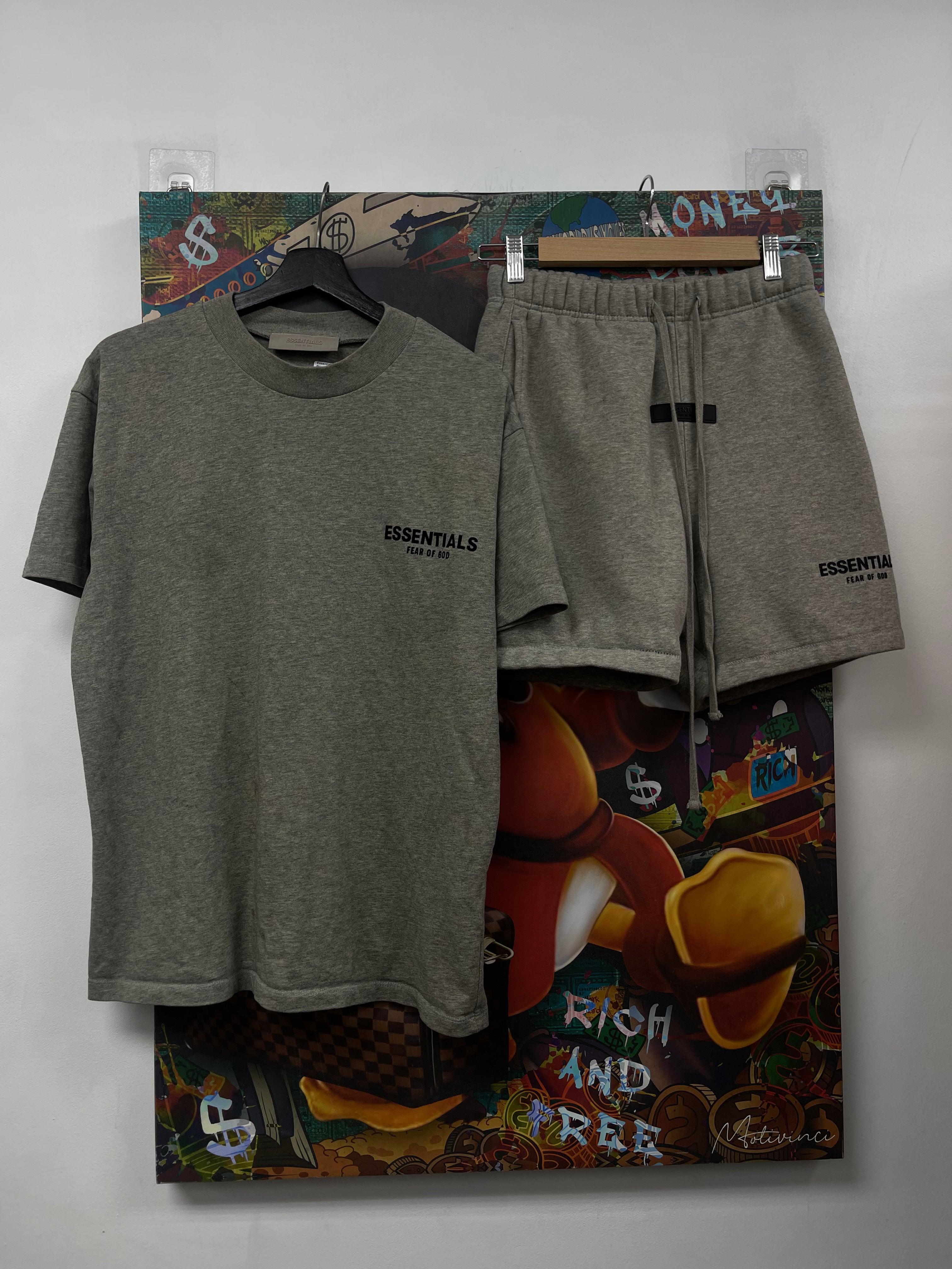 Essentials Dark Oatmeal Short Set