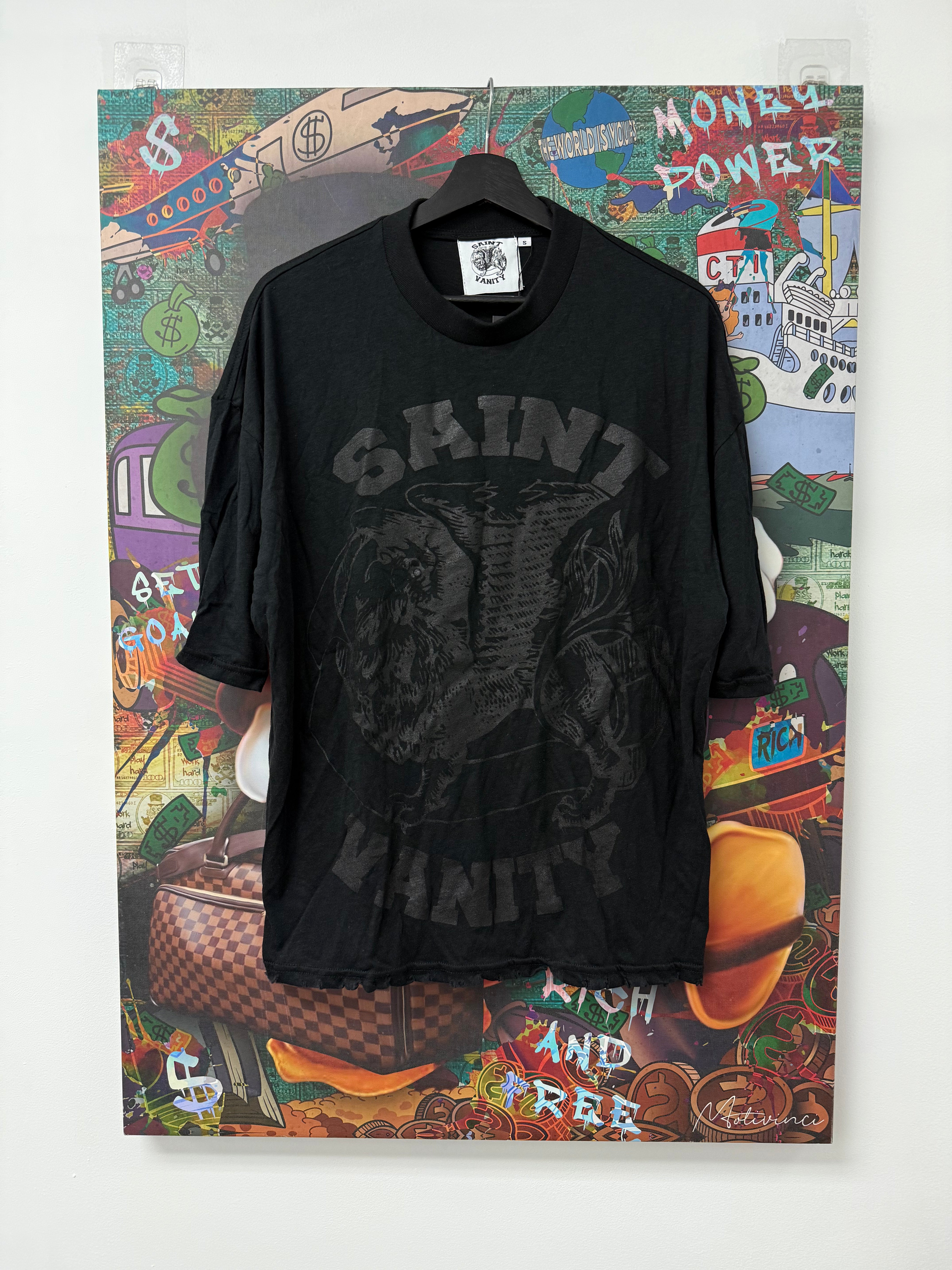 Saint Vanity Monochromatic Griffin Tee Black