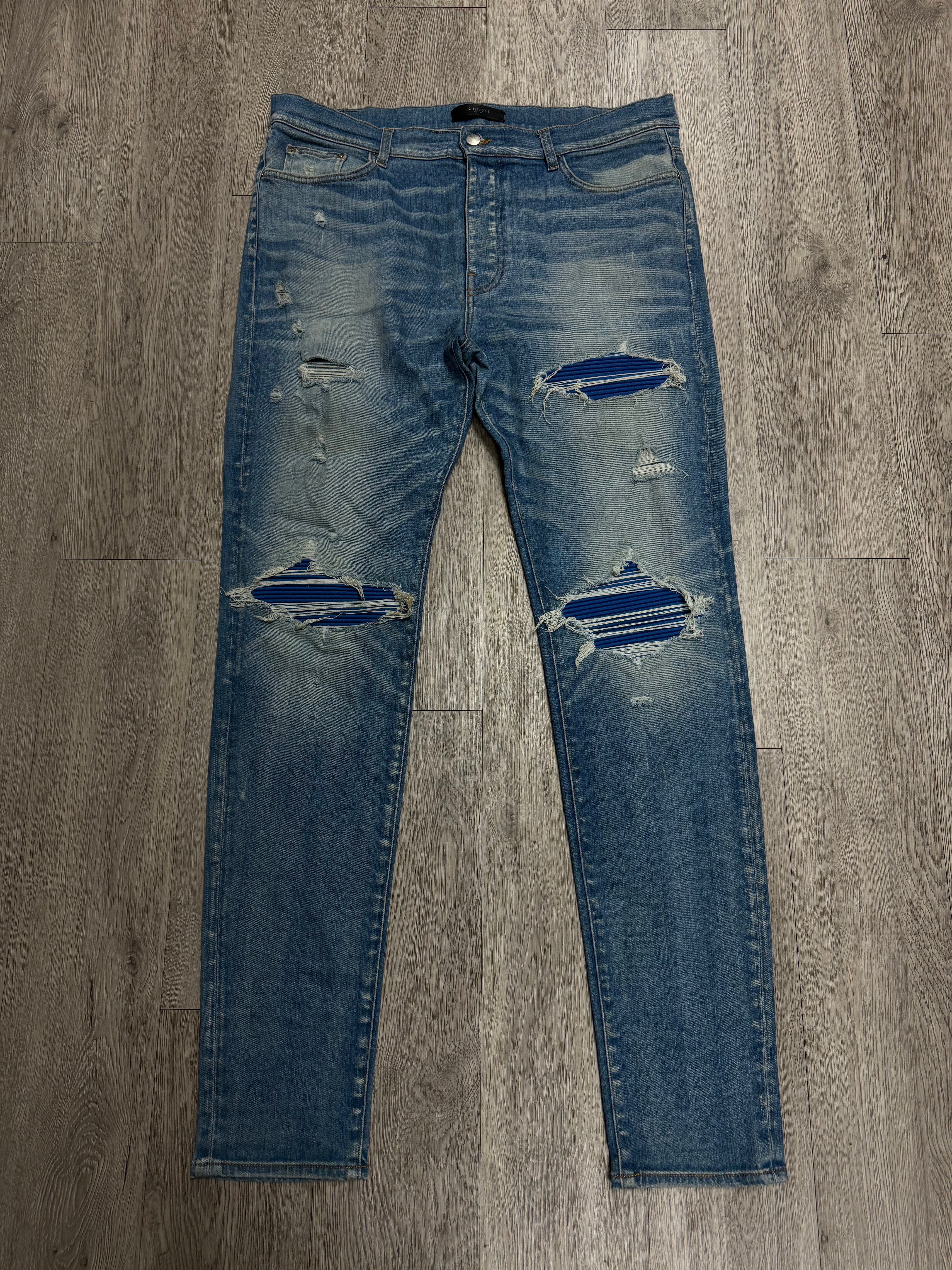 Amiri Light Wash Blue Patch MX1 Jeans