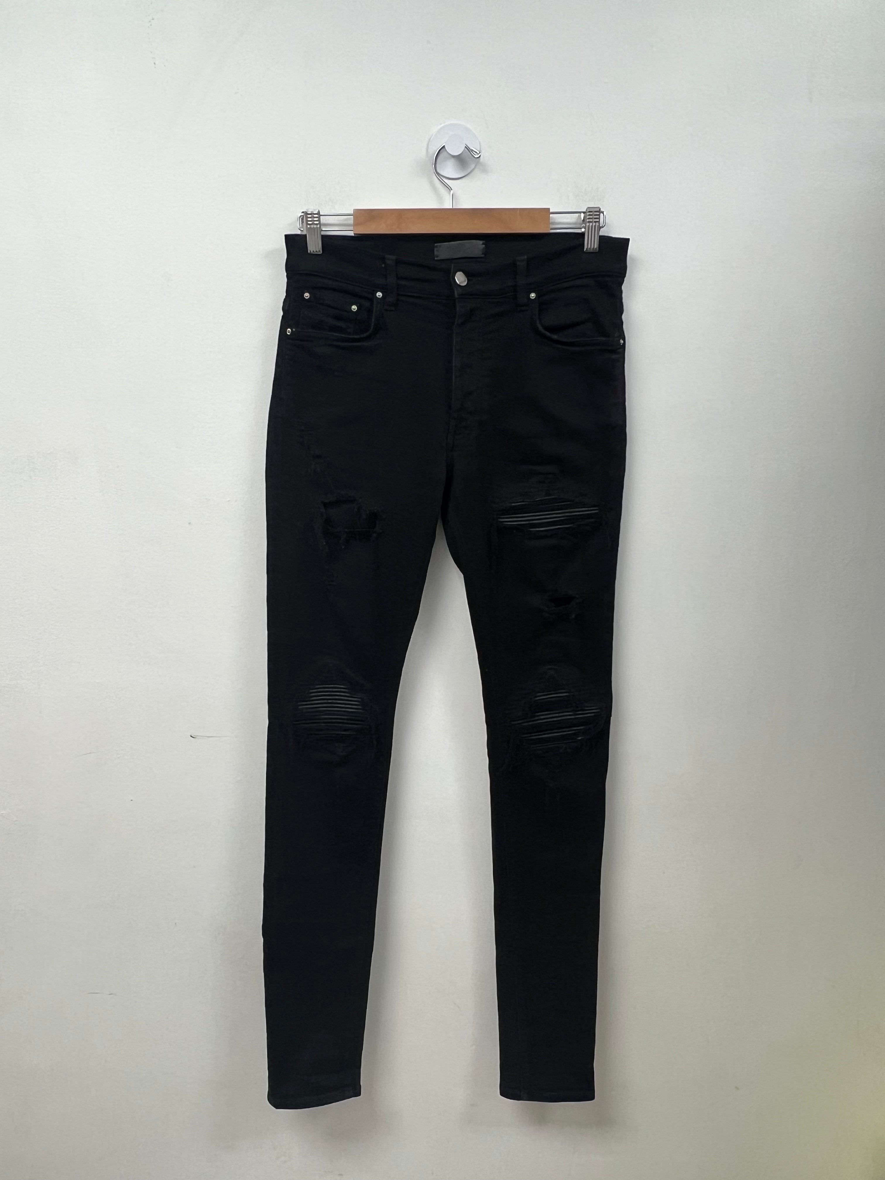 Amiri Mx1 Black Black Patch Jeans