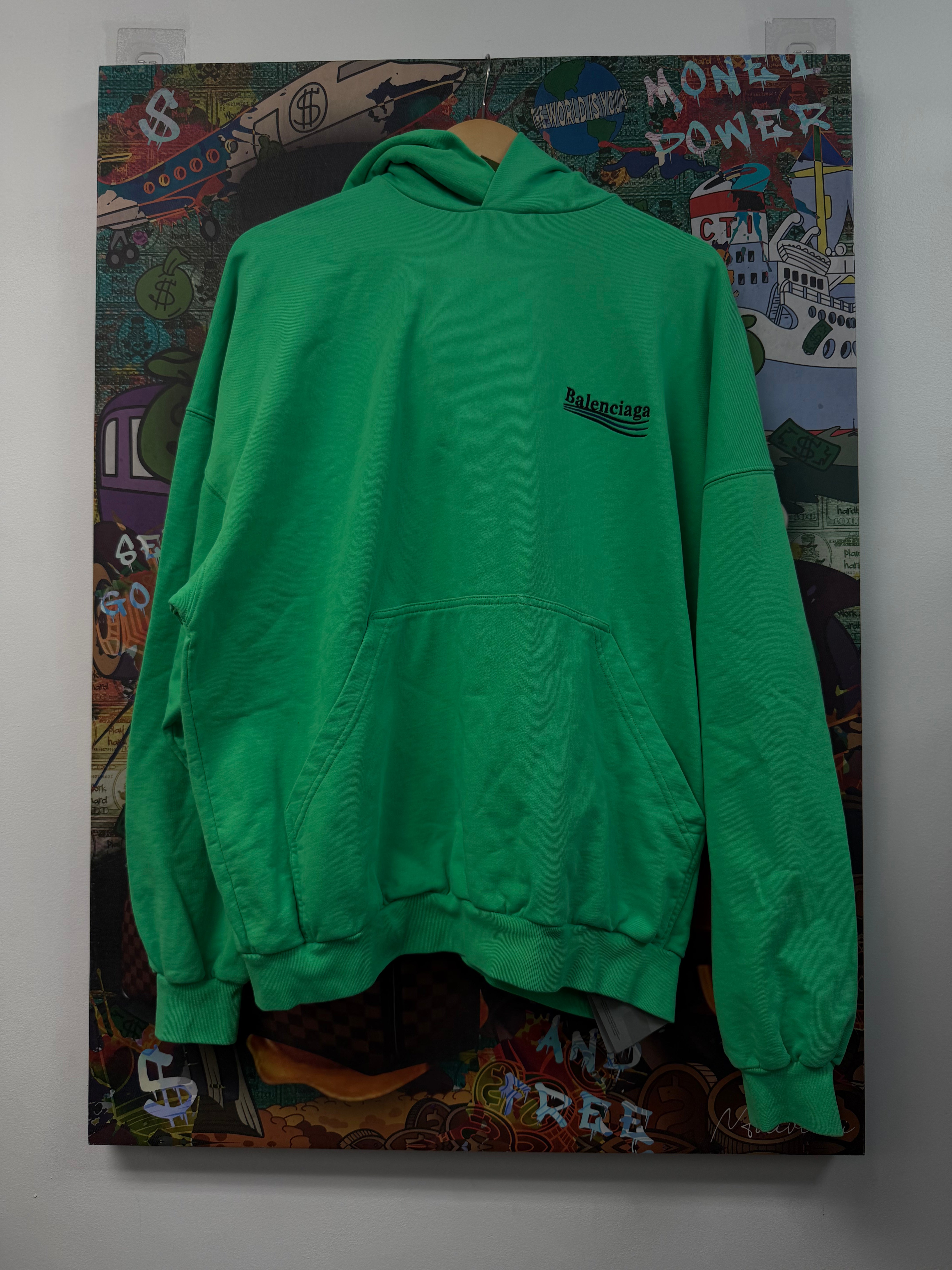 Balenciaga Green Black Blue Campaign Hoodie