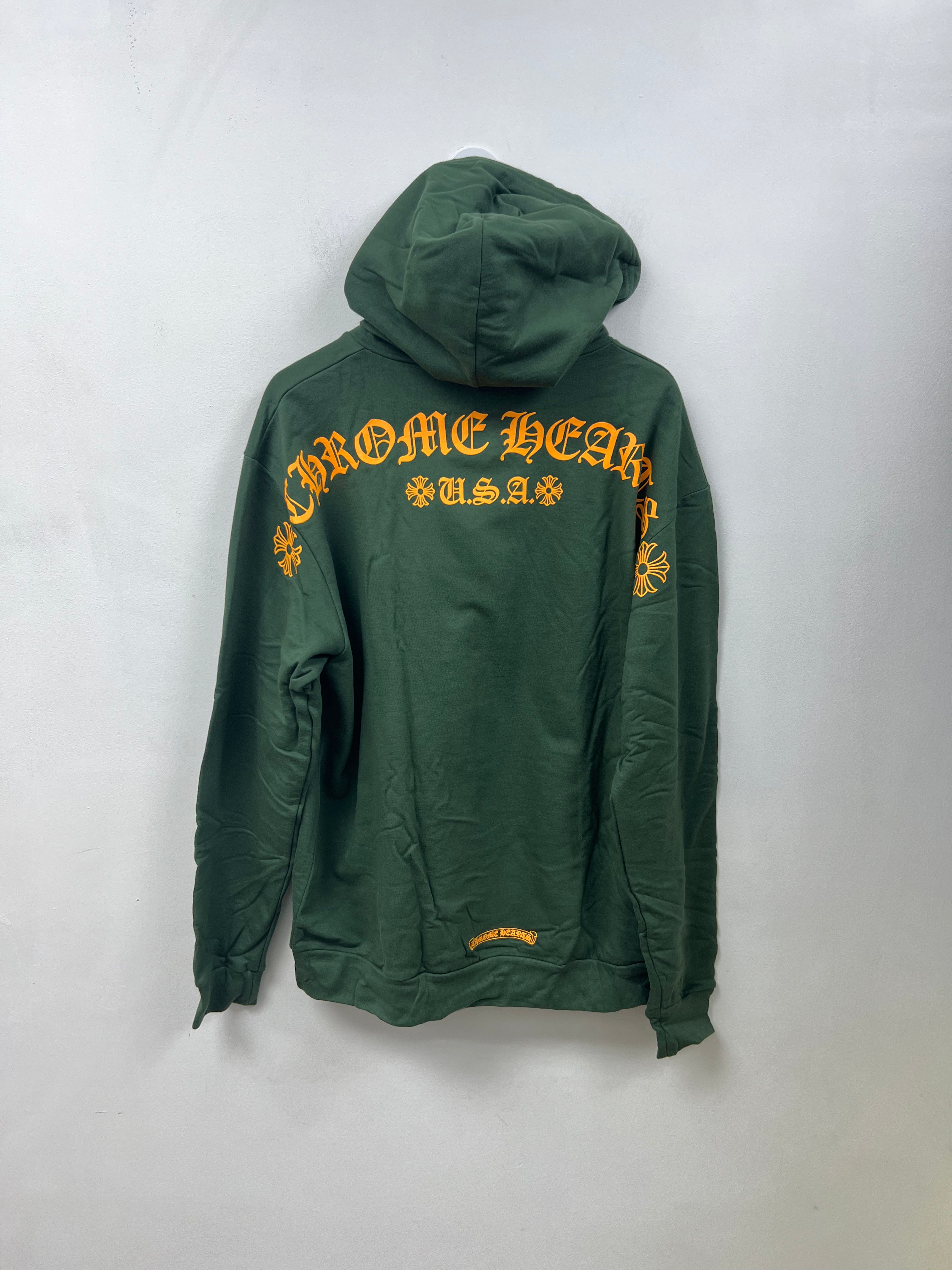 Chrome Hearts Green Orange T-Bar Hoodie