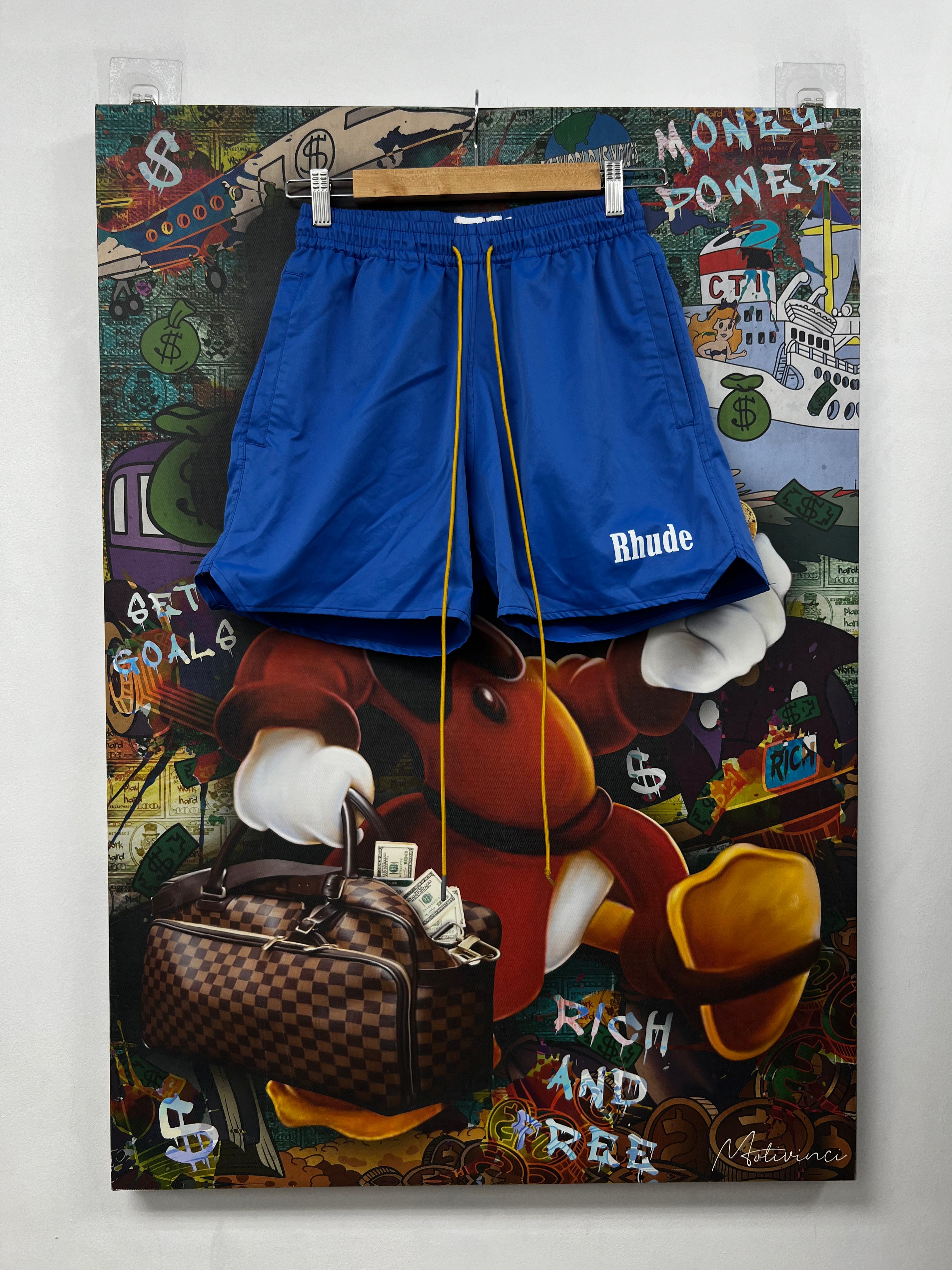 Rhude Blue Swim Trunks