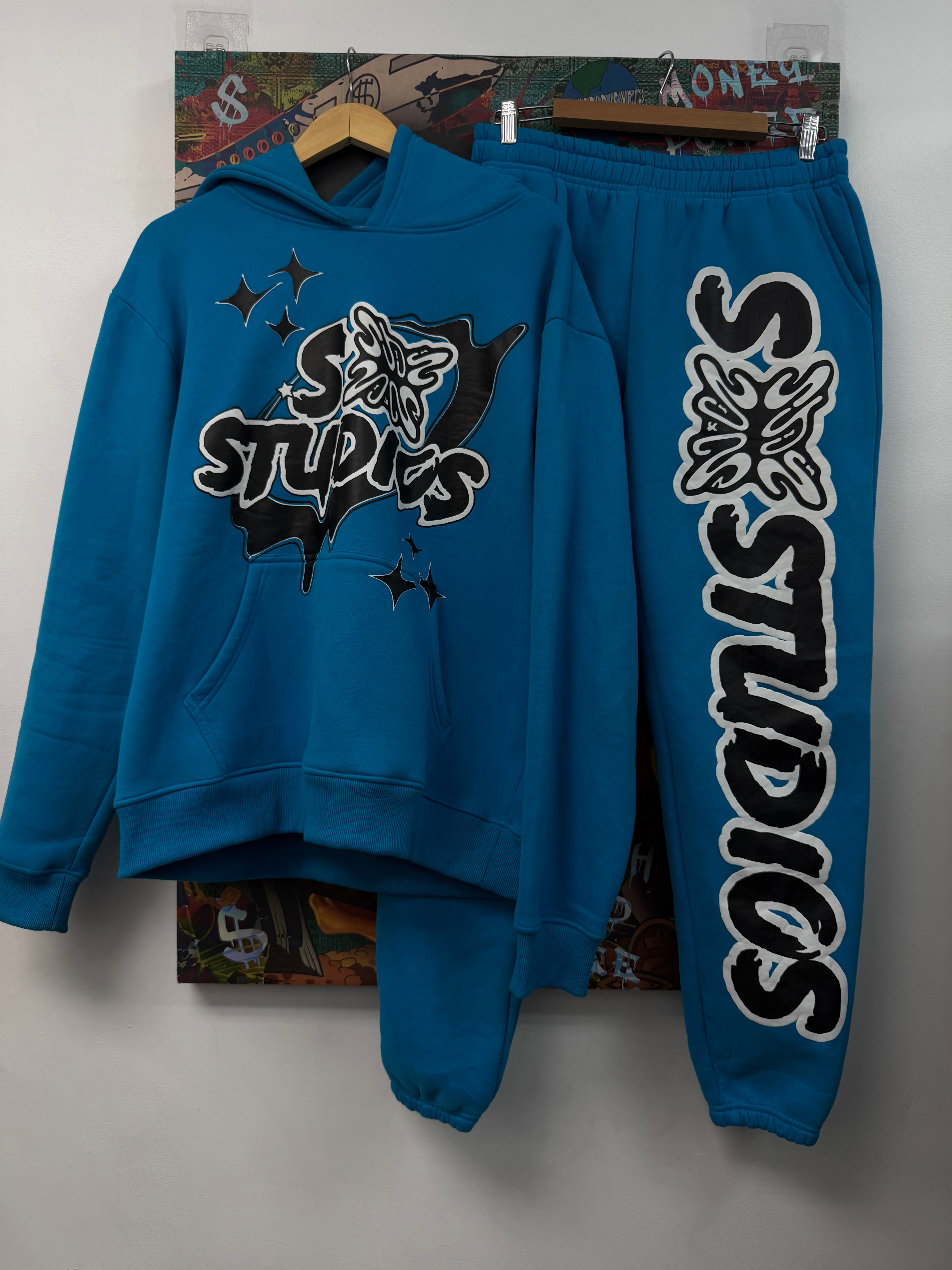 SB Studios Blue Black Sweatsuit