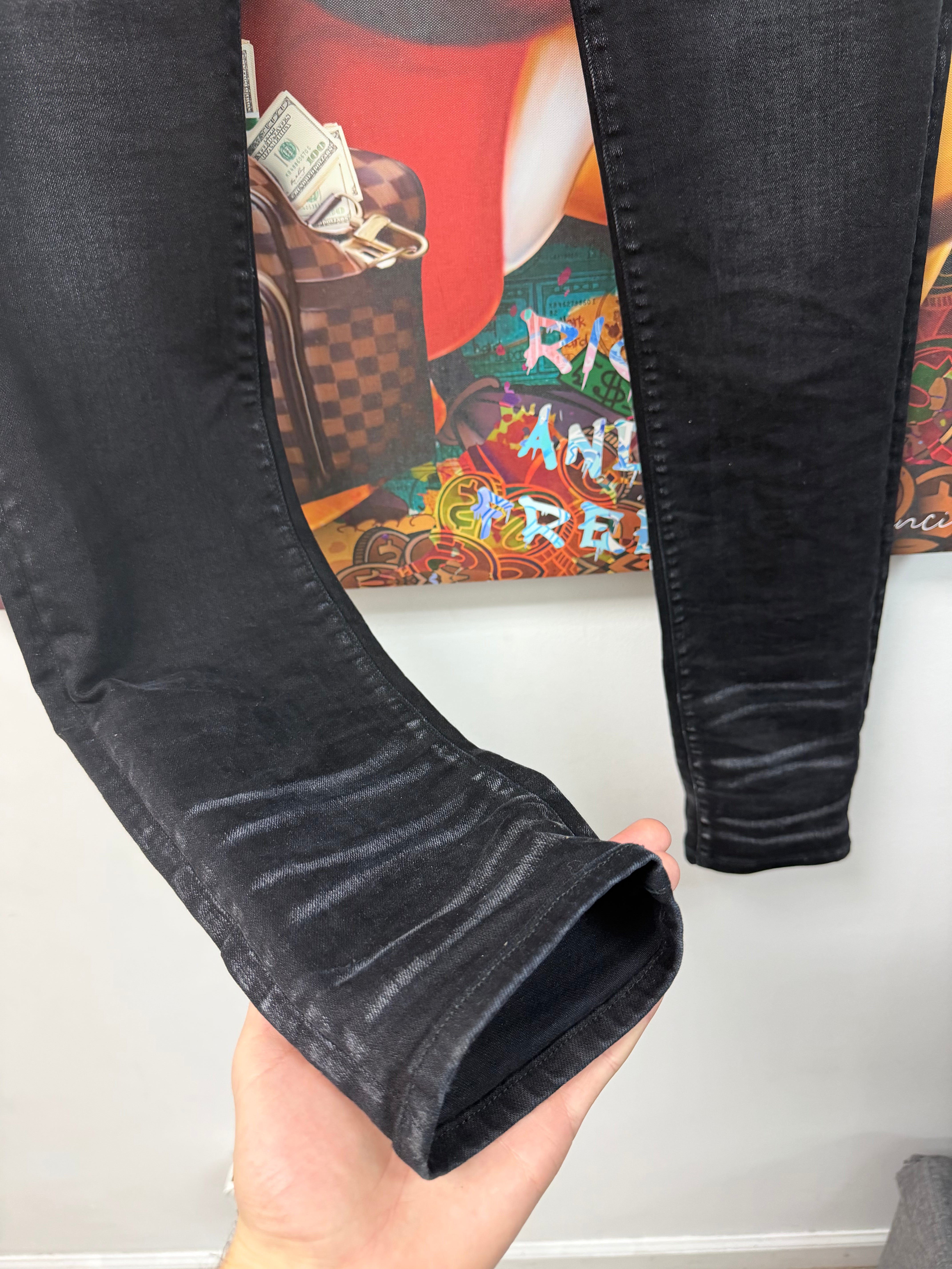 Amiri Plain Black Jeans