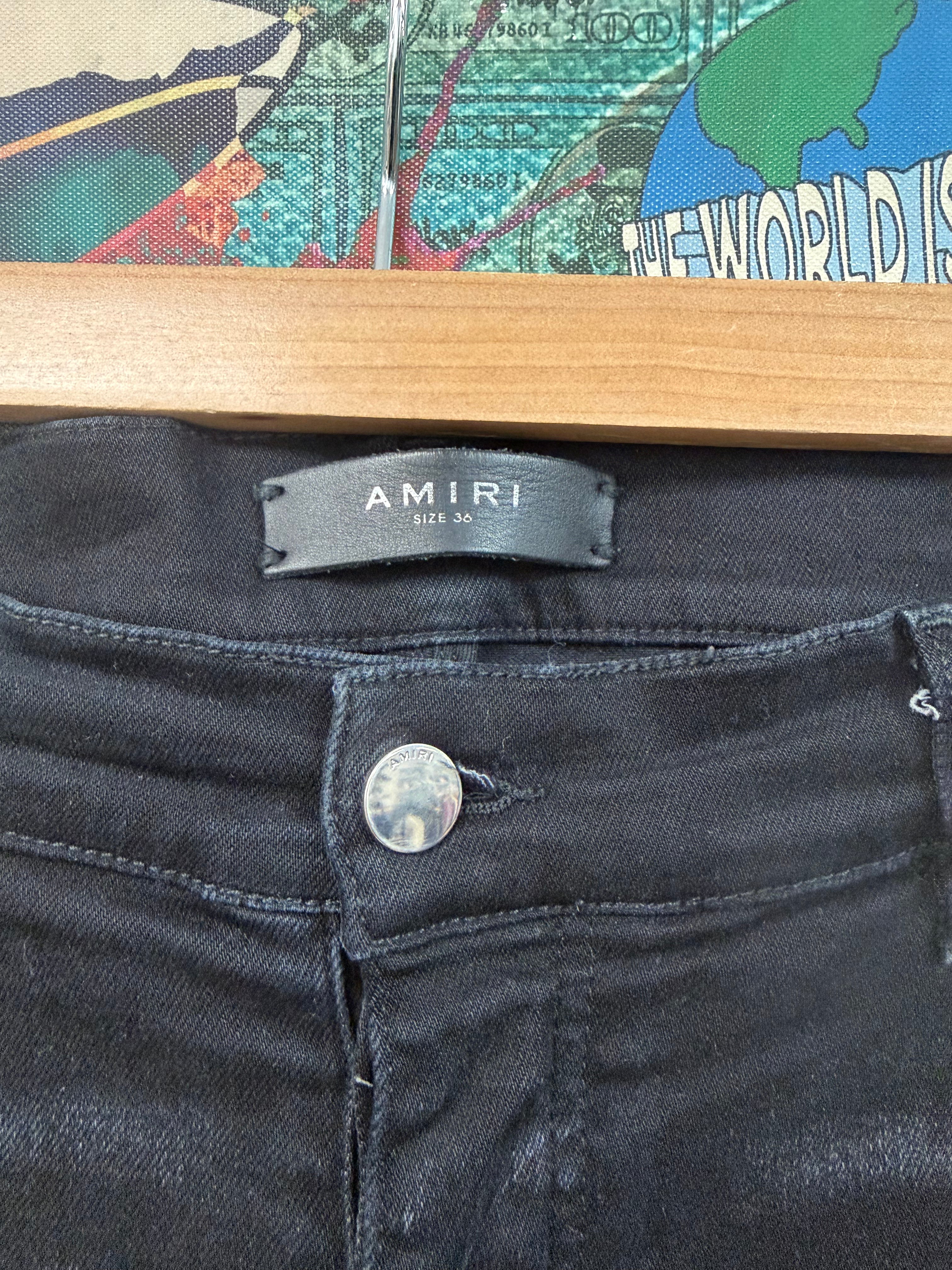 Amiri Plain Black Jeans