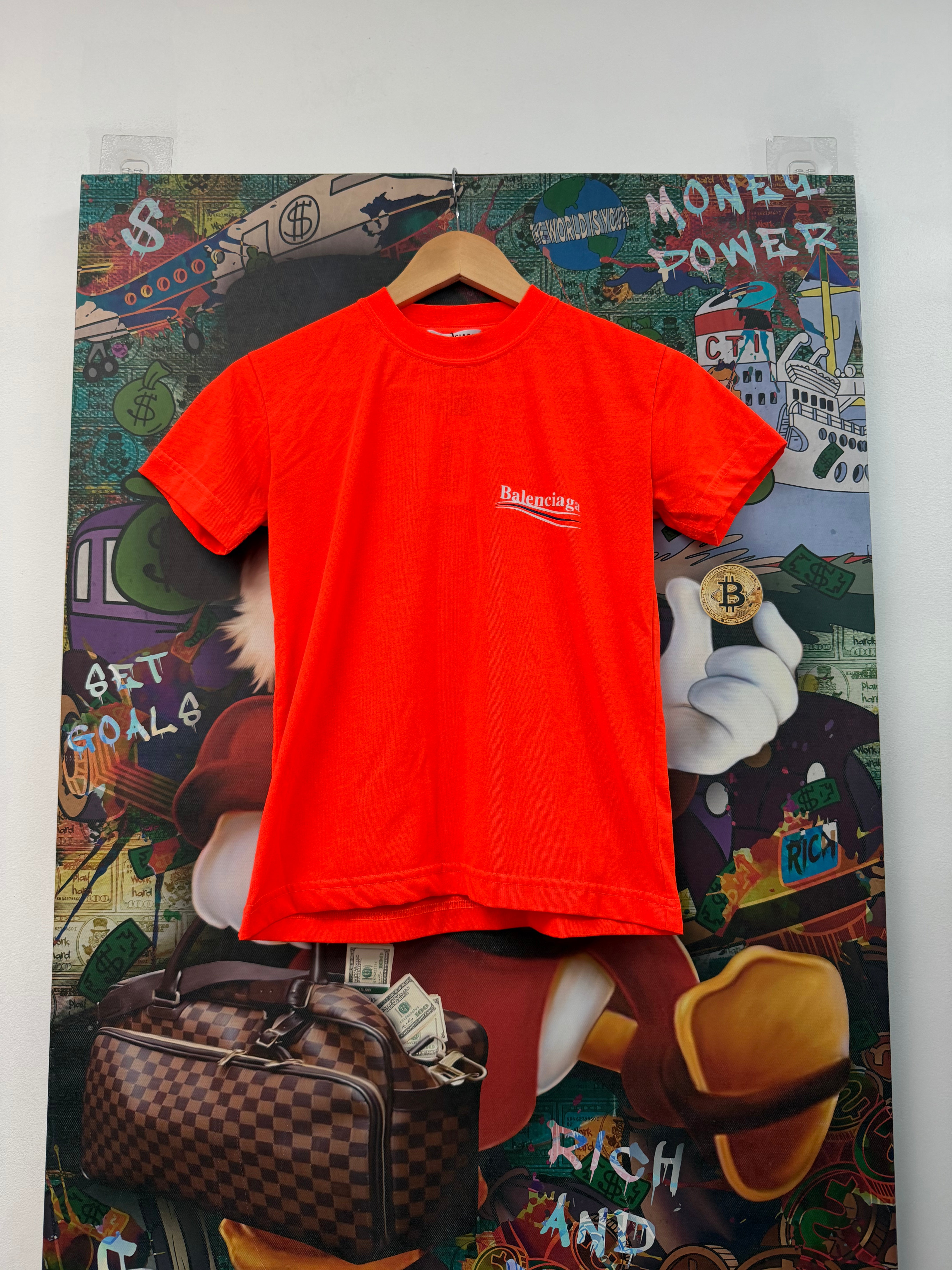 Balenciaga Orange Campaign Logo Women's Tee