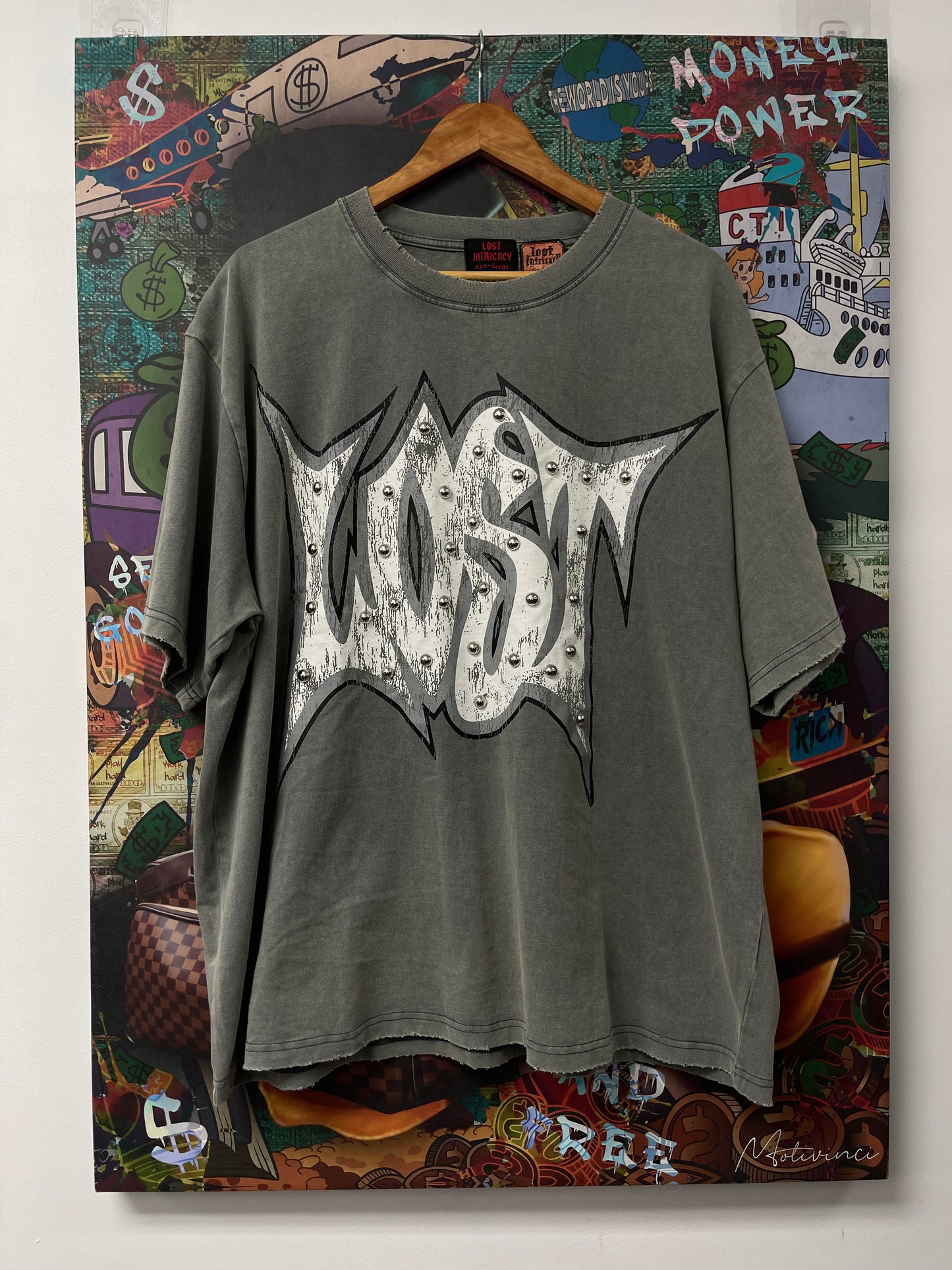 Lost Intricacy Grey Outline Tee New With Tags