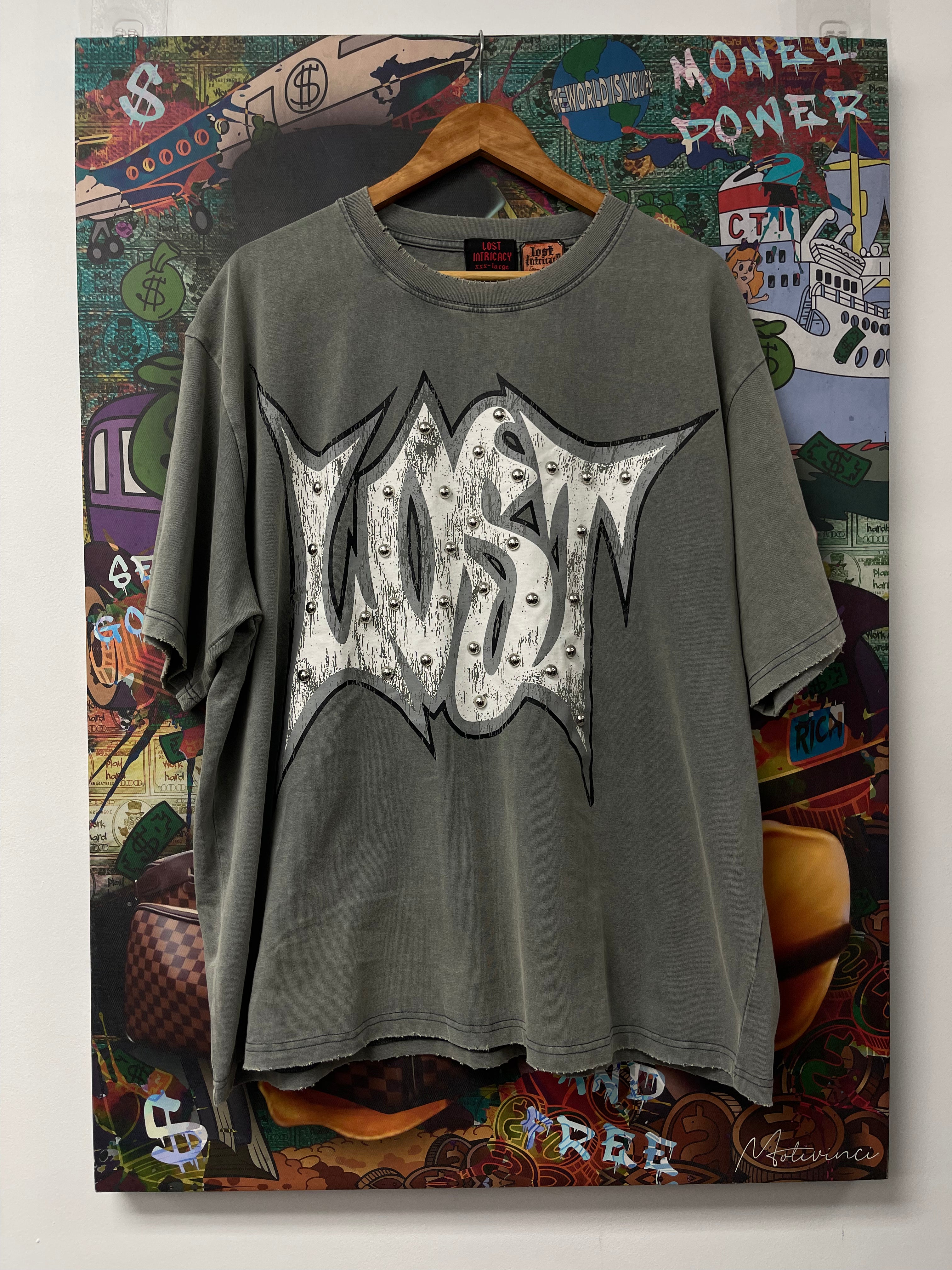 Lost Intricacy Grey Outline Tee New With Tags