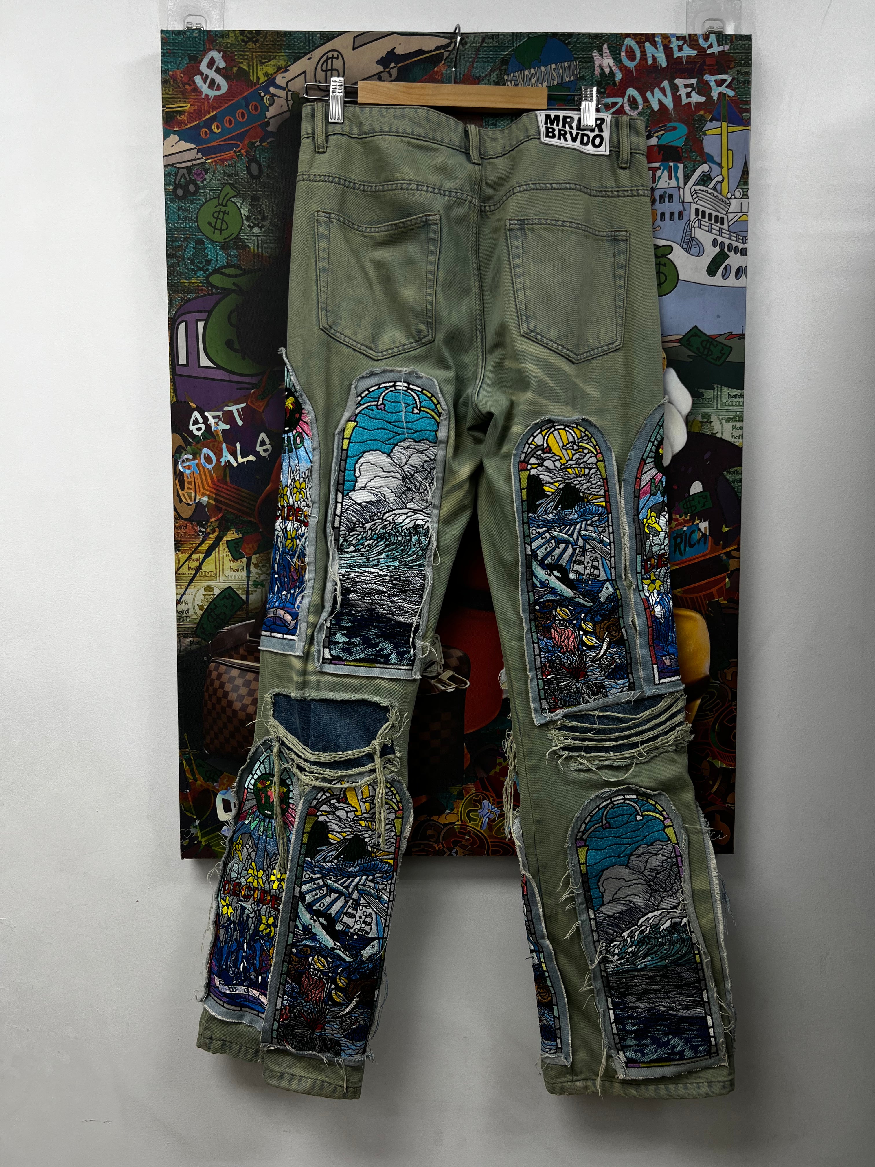 Who Decides War Sandy Lane Stained Galss Jeans
