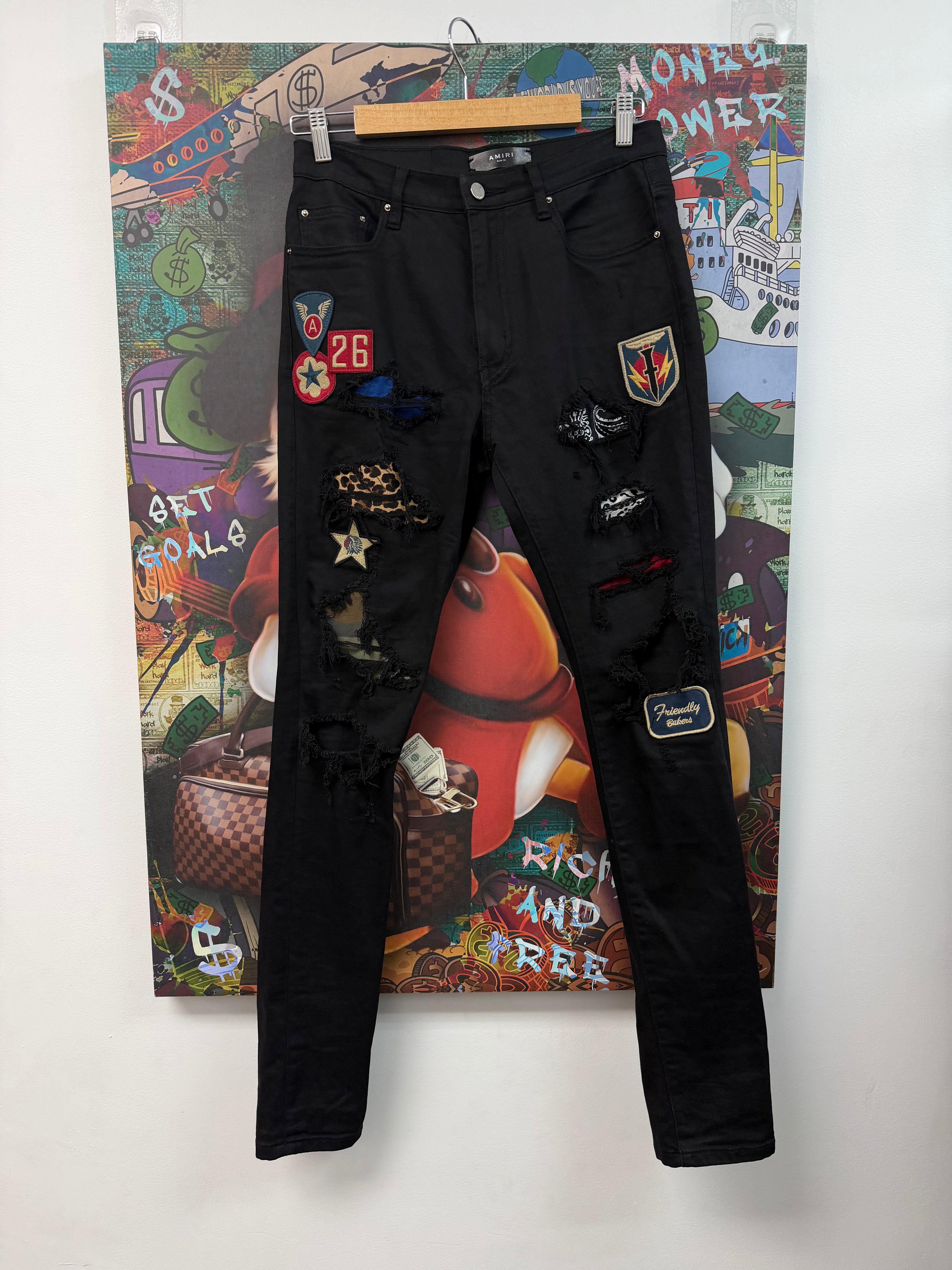 Amiri Flight Patch (Broken Button) Jeans