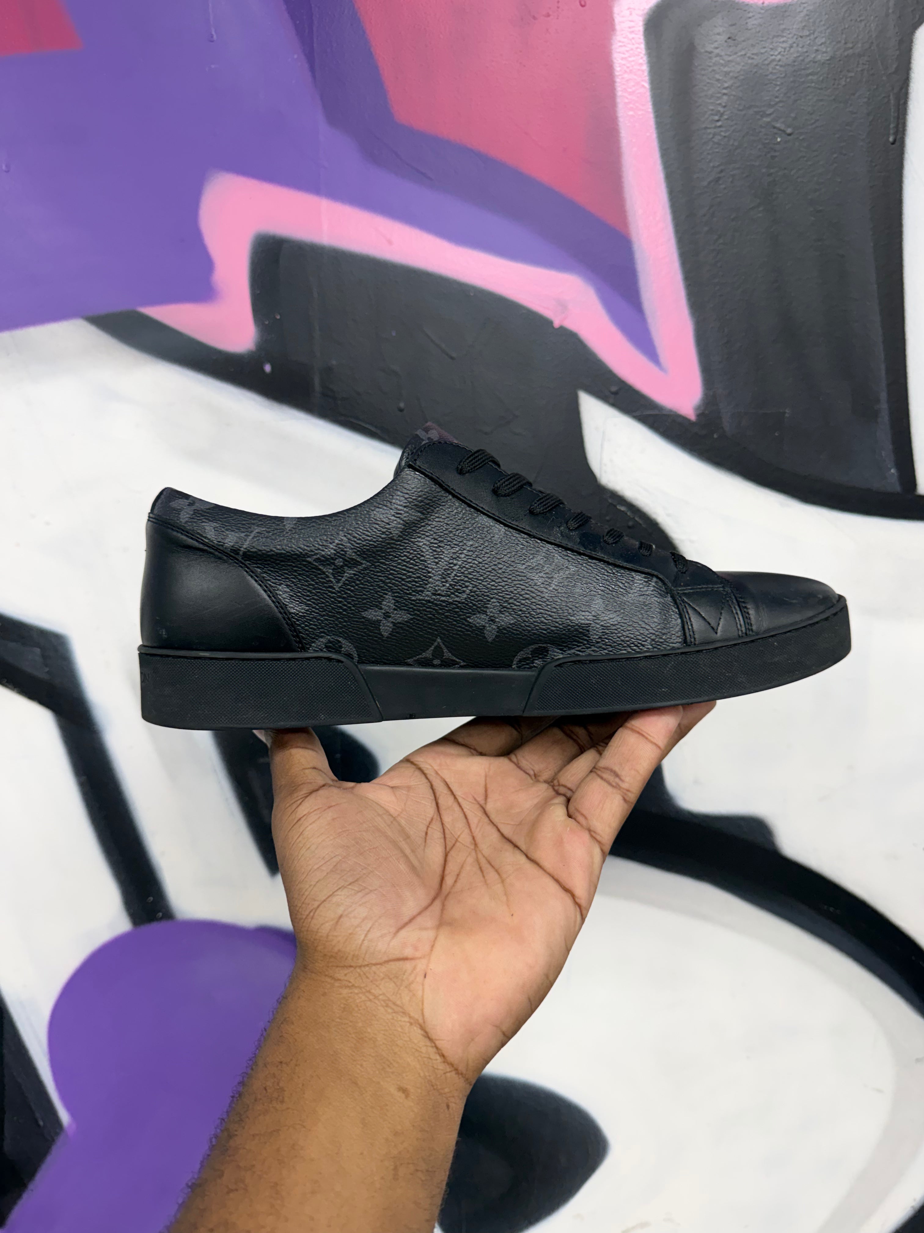 Louis Vuitton Black Match-Up Monogram Sneakers