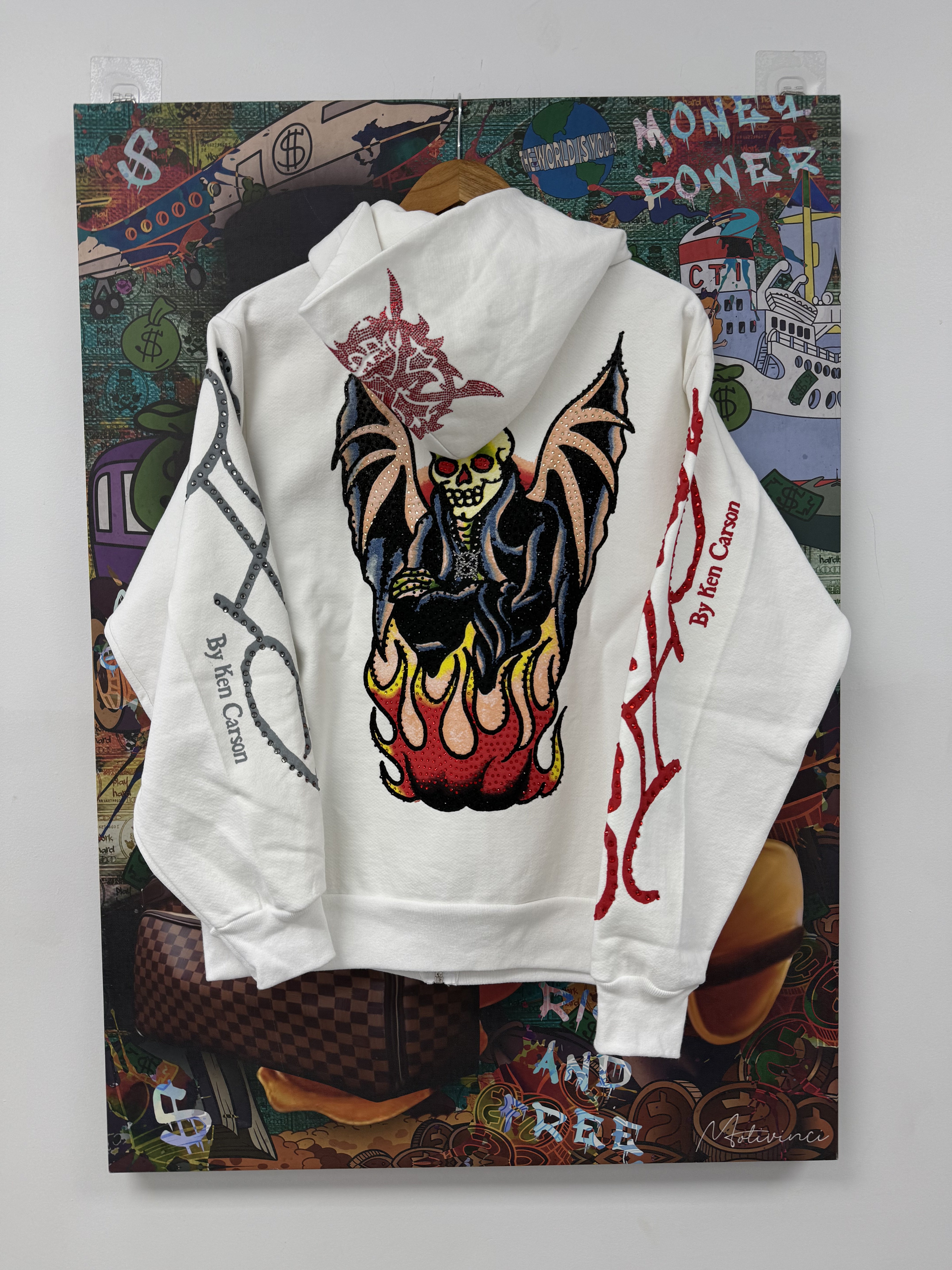 Ed Hardy x Ken Carson Xman Rhinestone Zip Up