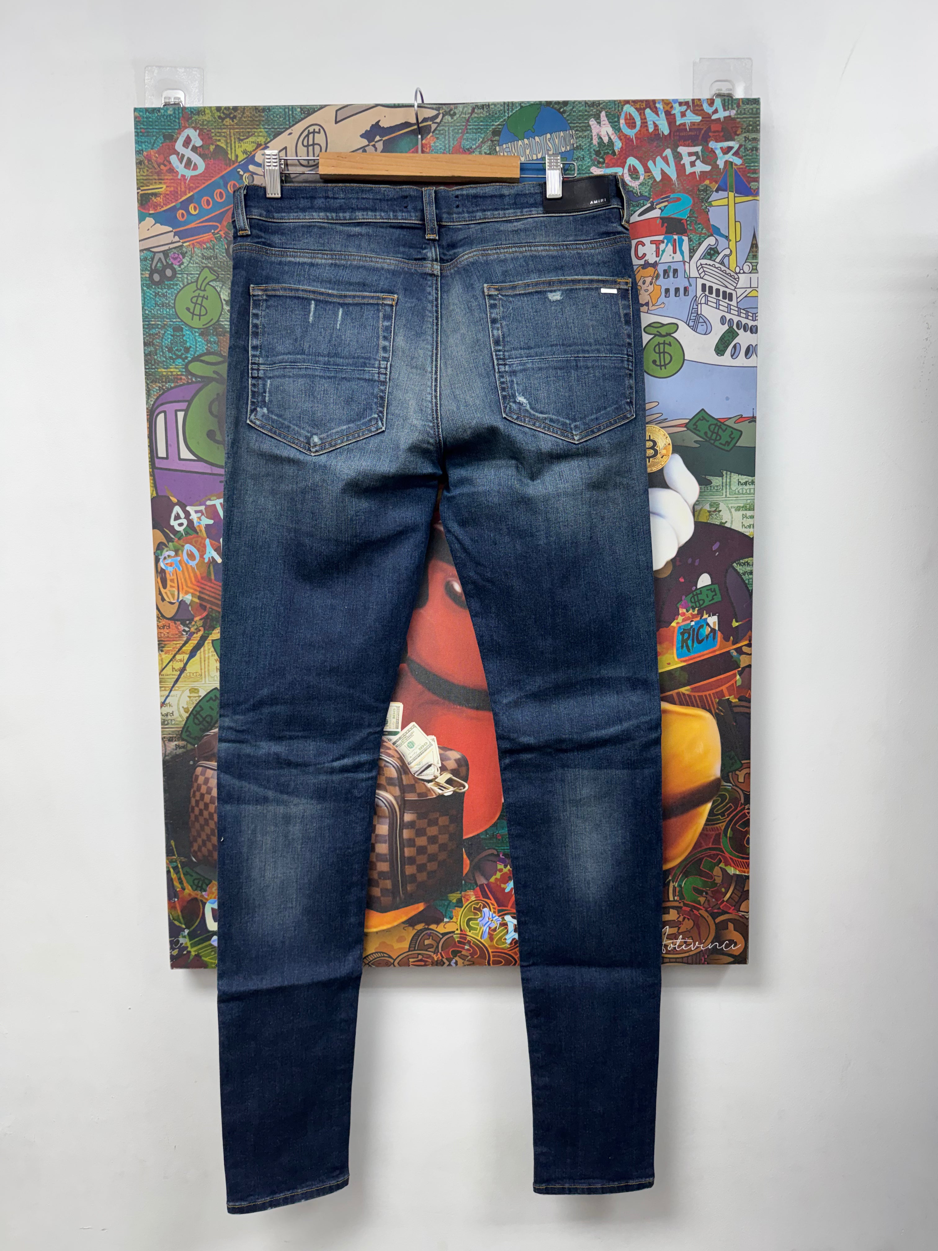 Amiri MX1 Deep Classic Black Patch Jeans