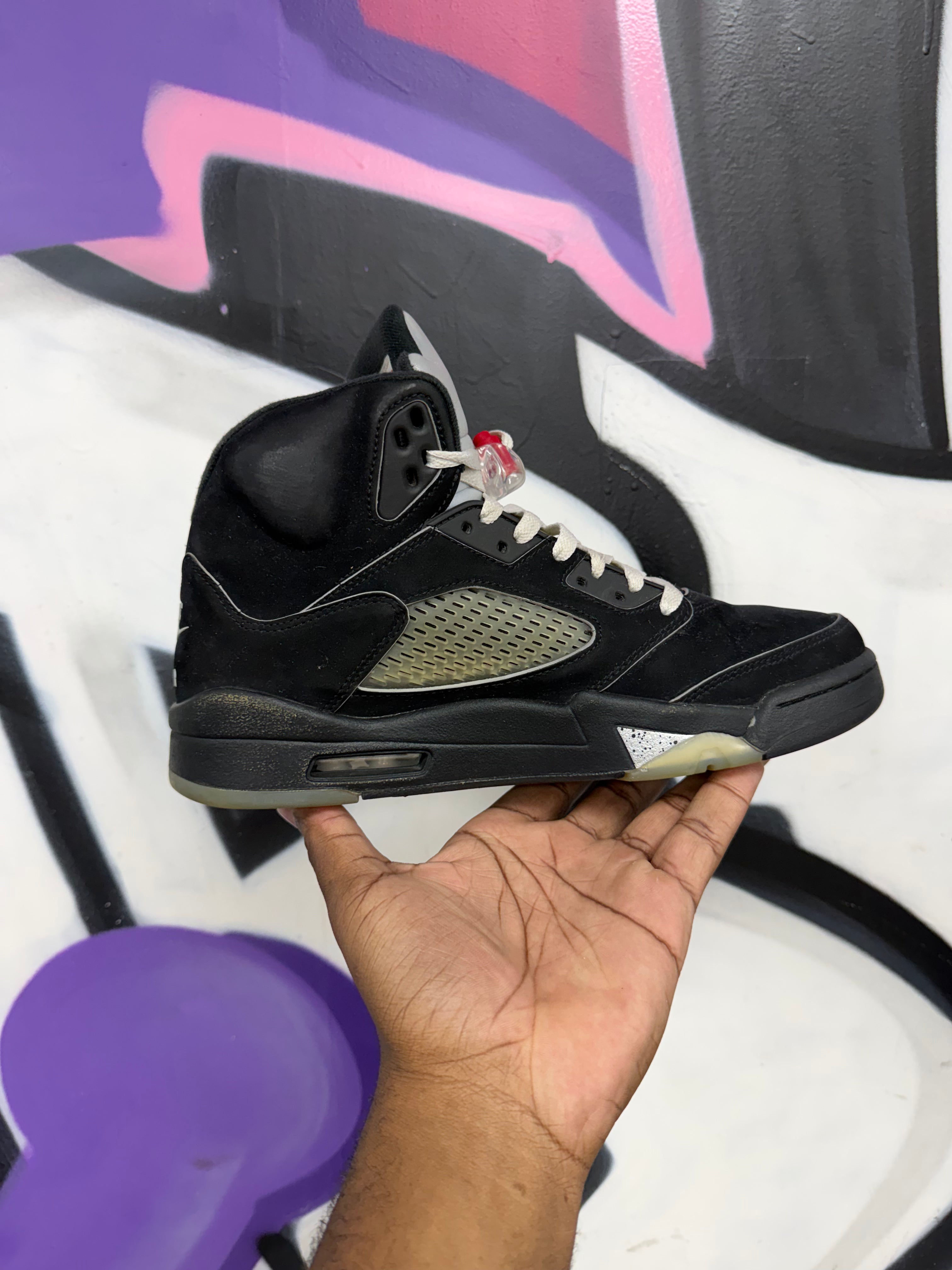 Jordan 5 Black Metallic Sneakers