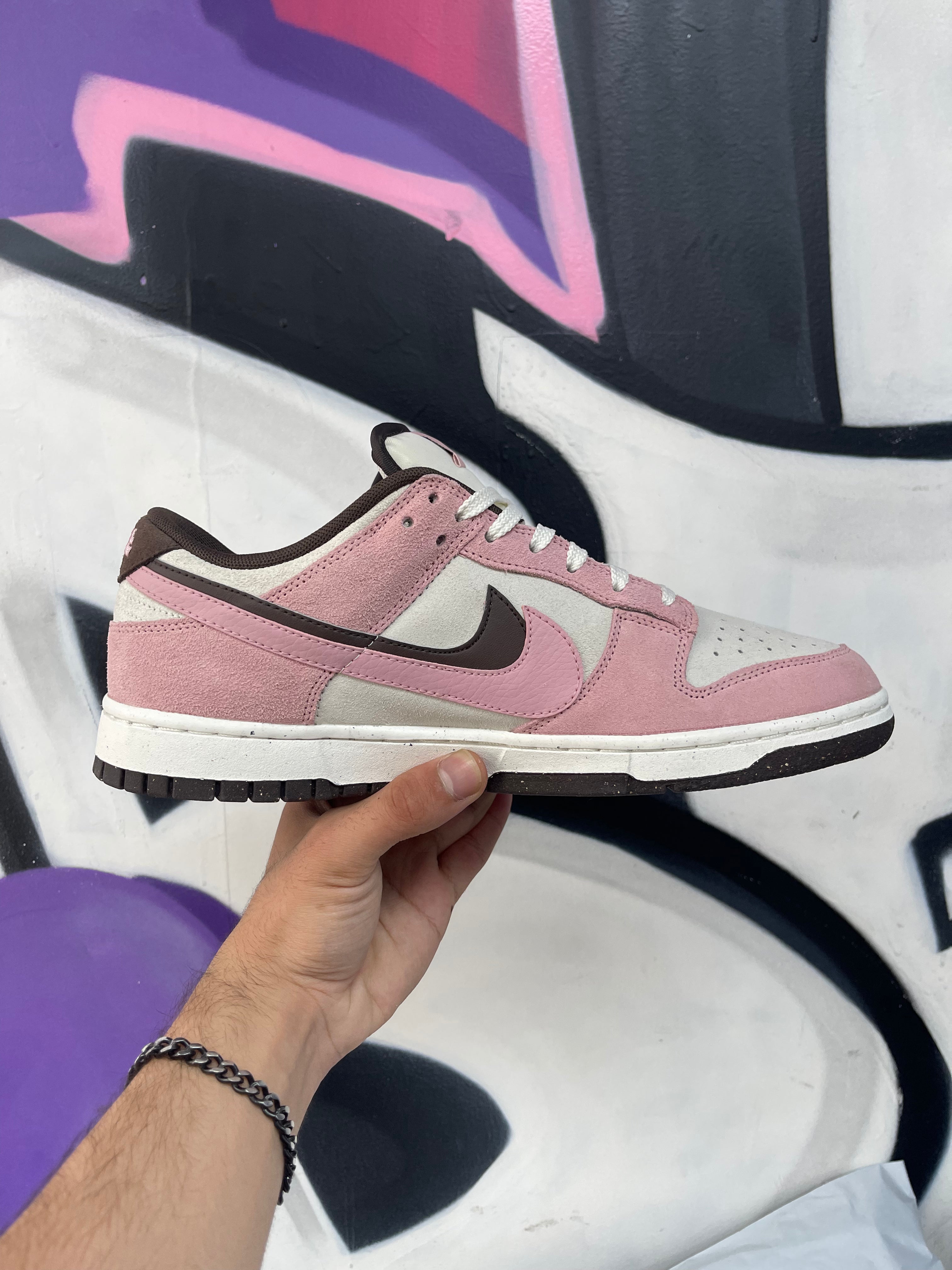 Nike Dunk Low Double Swoosh Pink Glaze Sneakers
