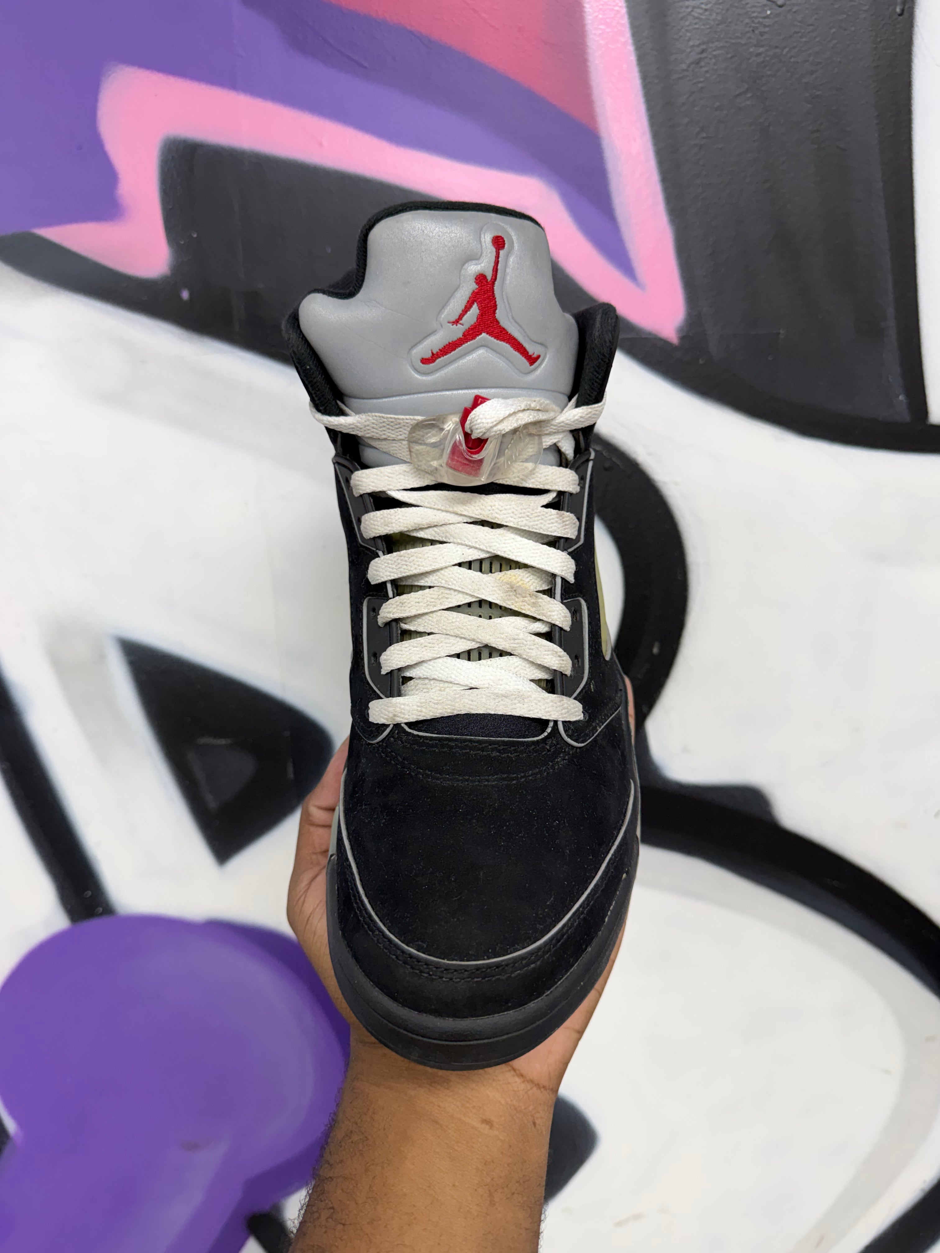Jordan 5 Black Metallic Sneakers