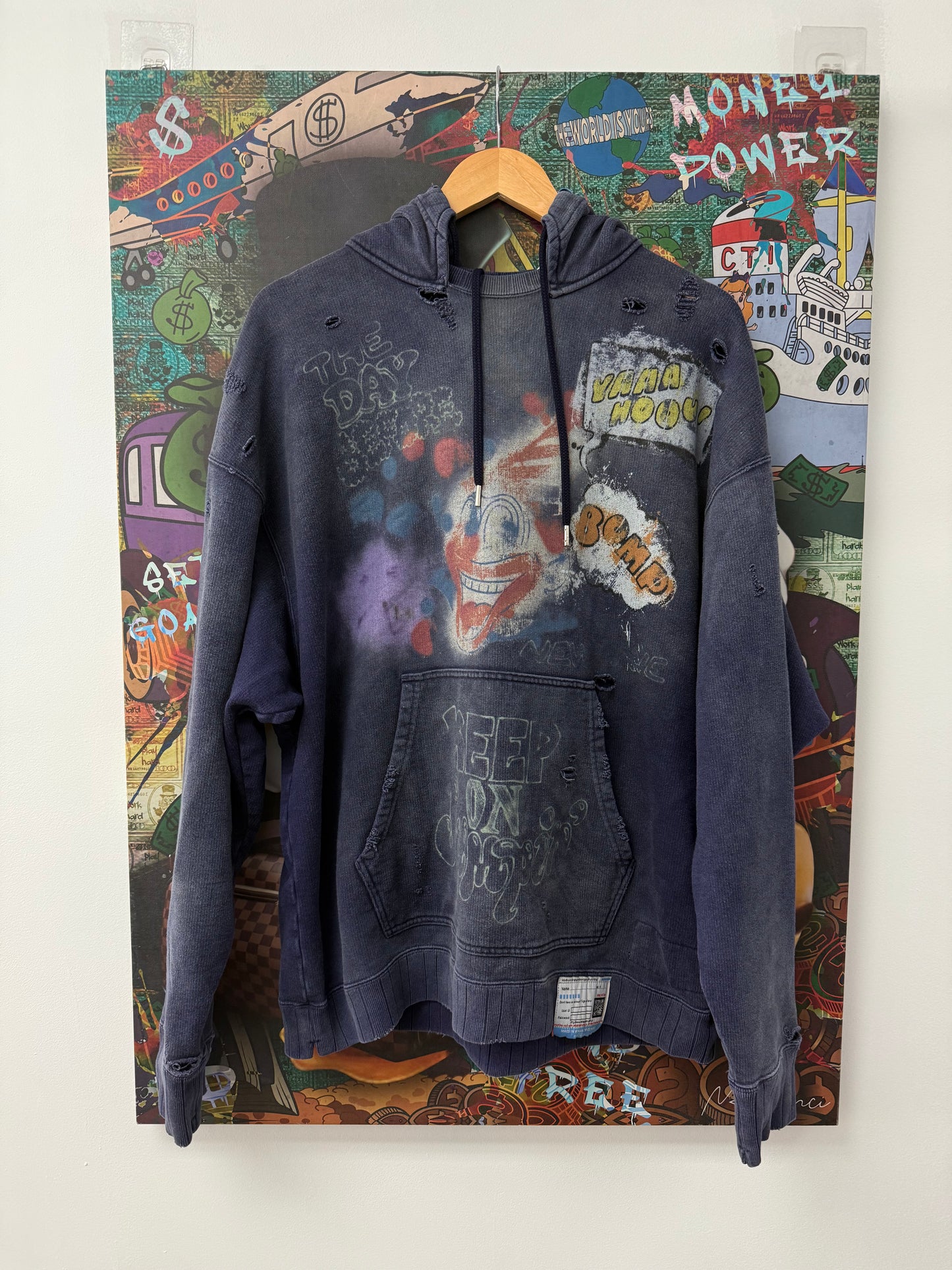 MMY Graffiti Hoodie Purple Used 48 (Medium)