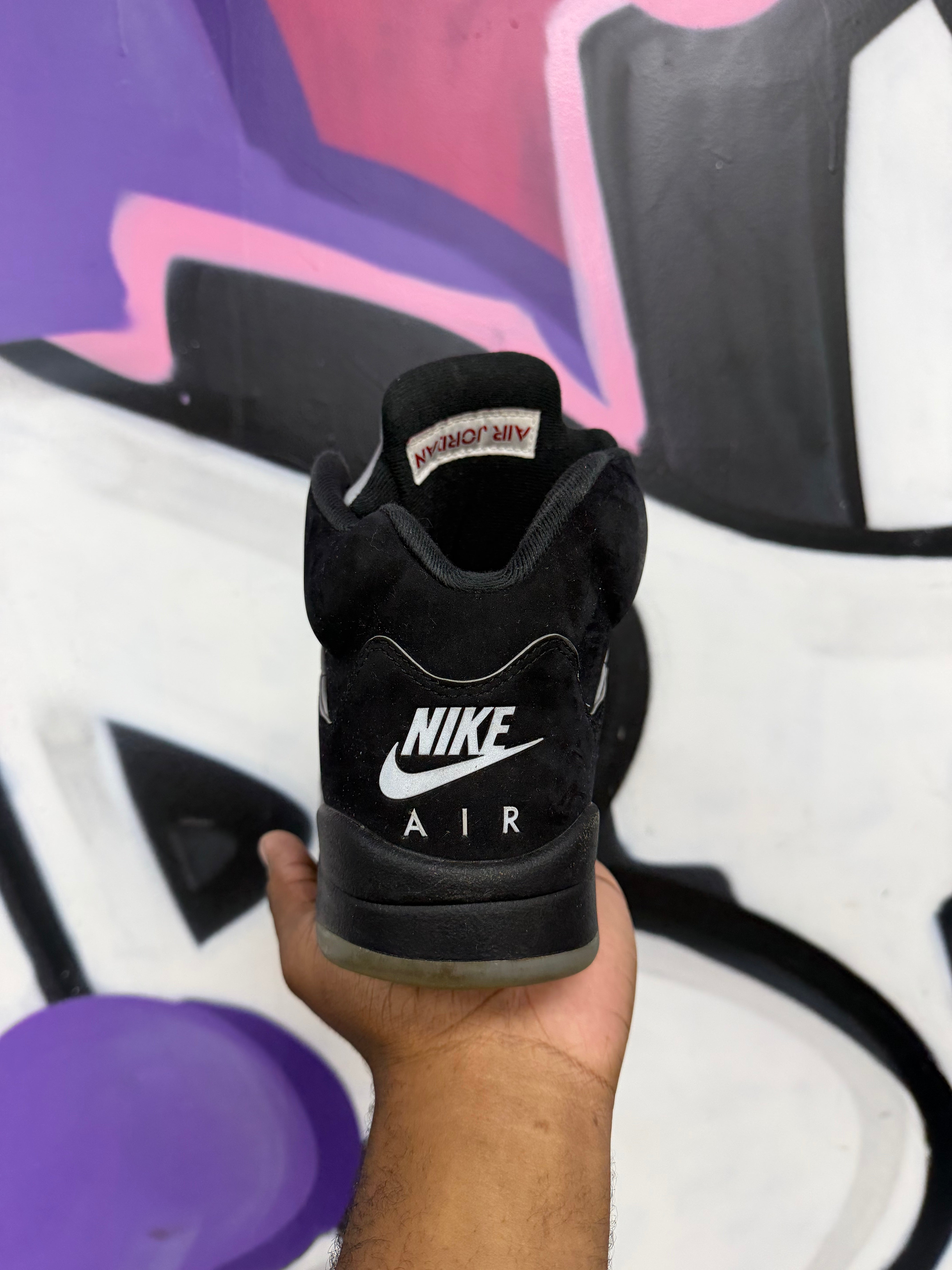 Jordan 5 Black Metallic Sneakers