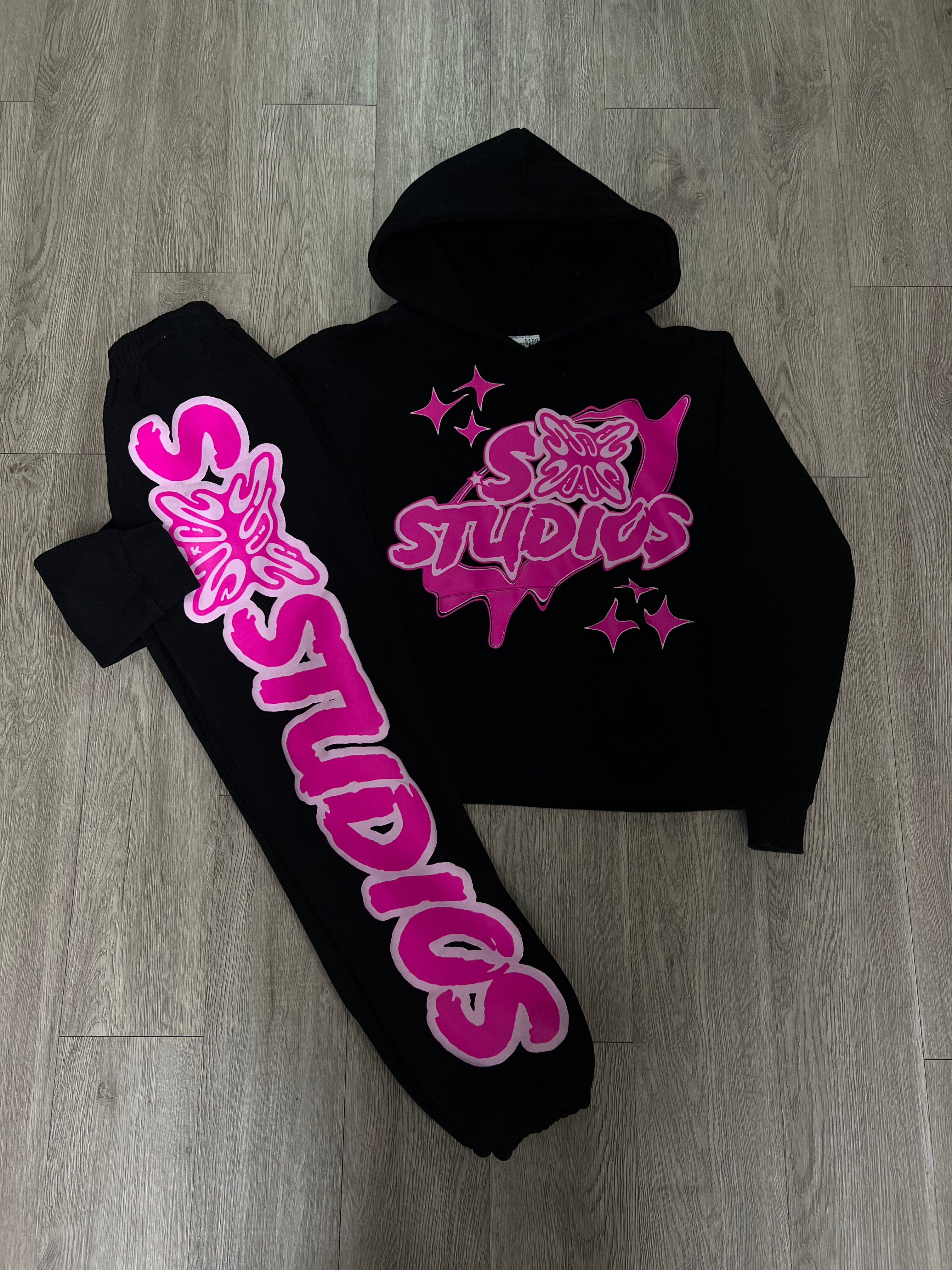 SB Studios Black Pink Sweatsuit
