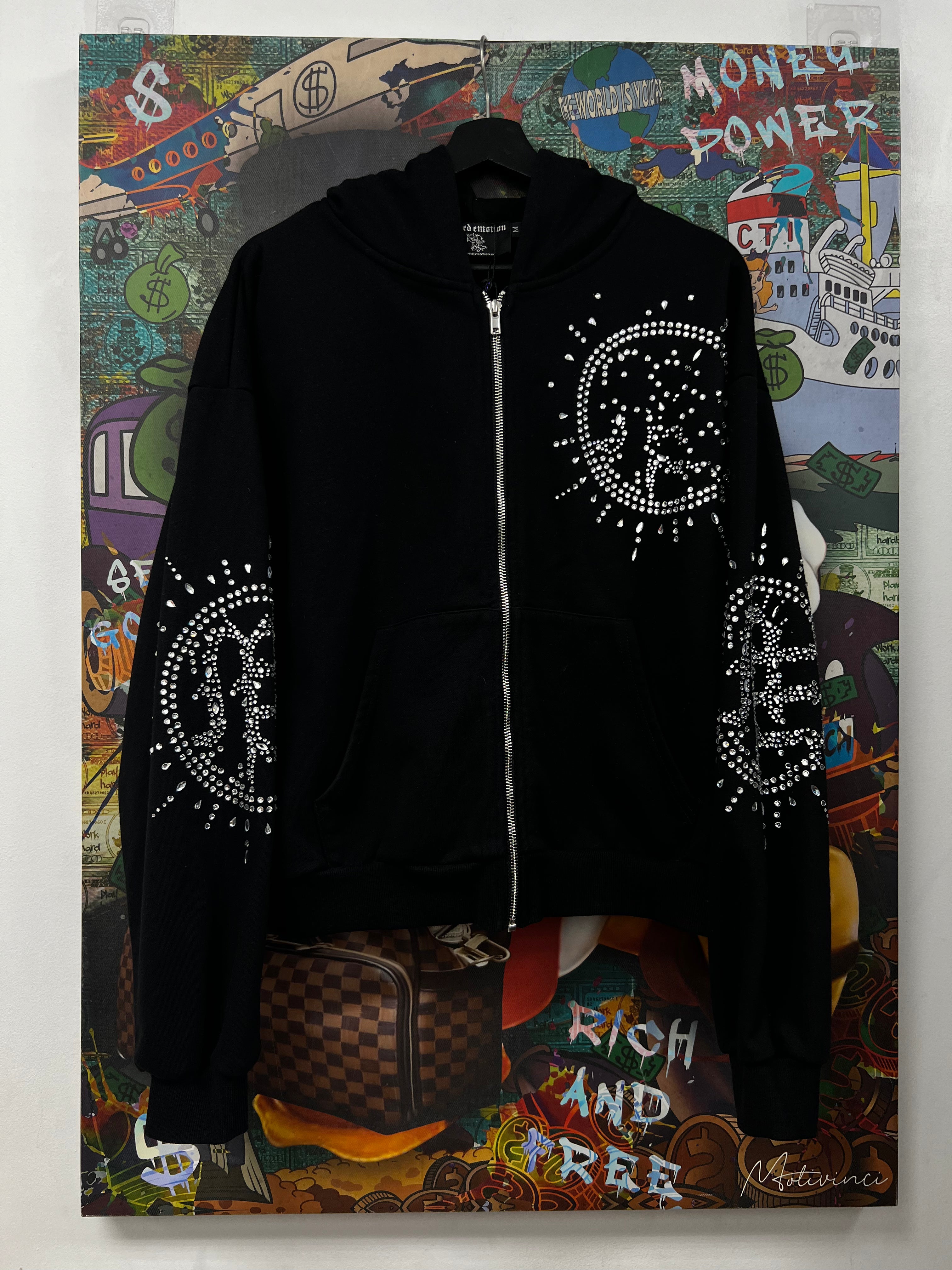 Mixed Emotions Black Eclipse Zip Up