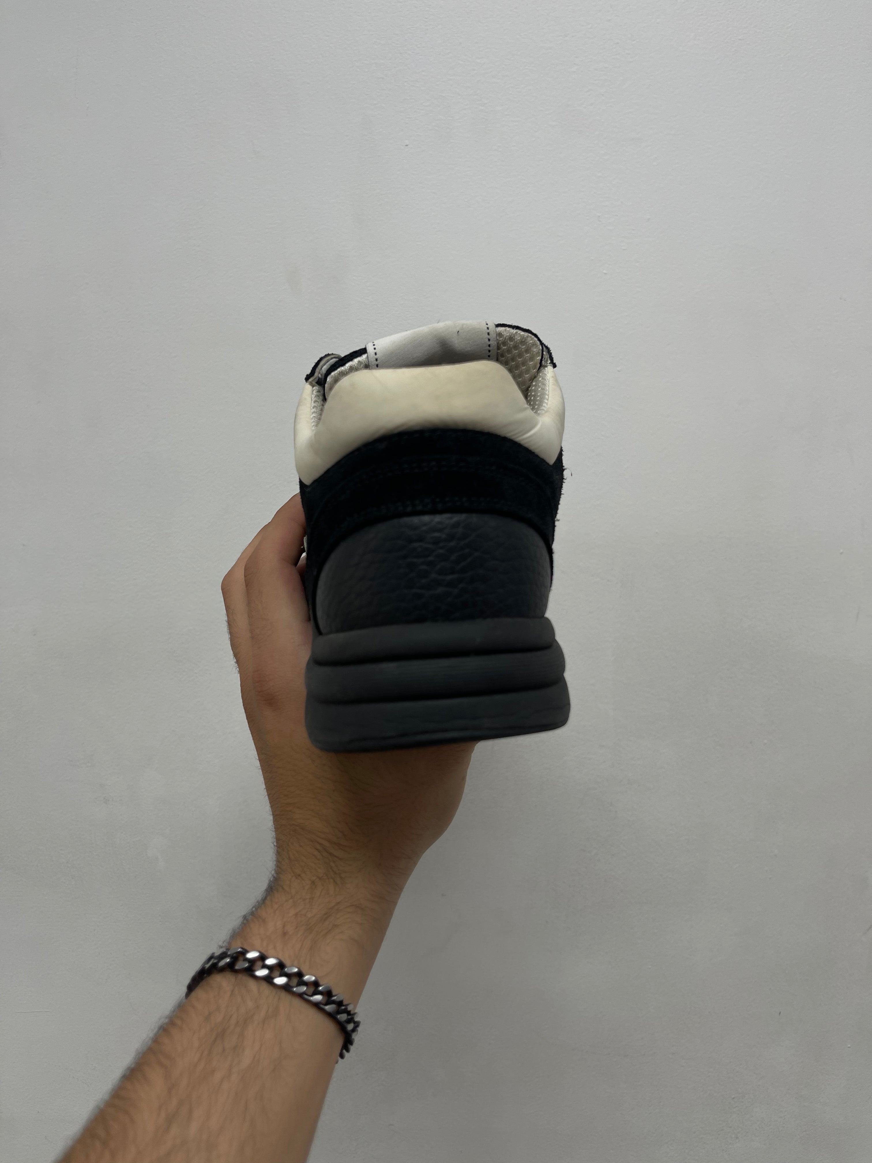 Chanel Black White CC Logo Runner Sneakers