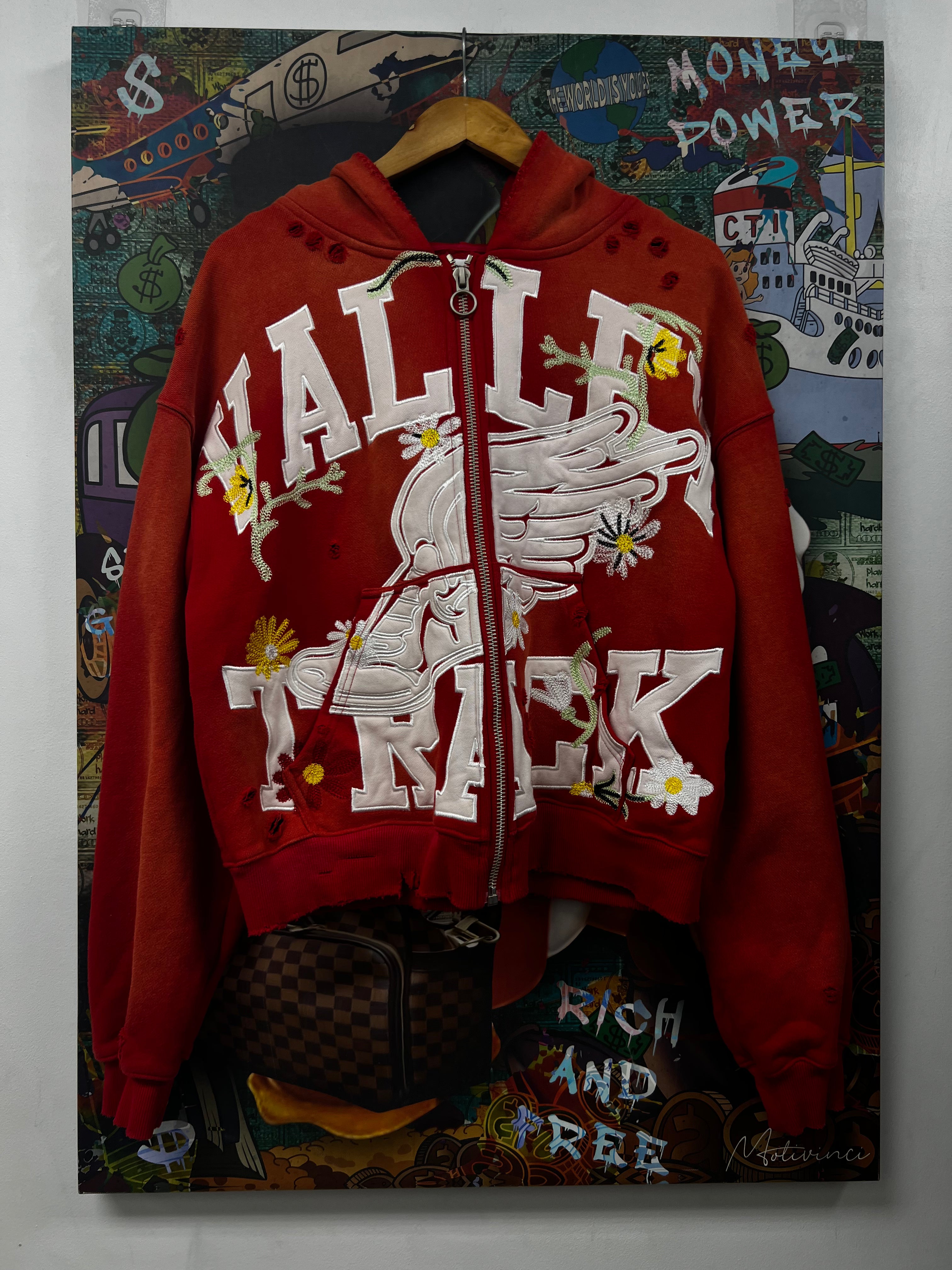 Vale Red Garden Zip Up