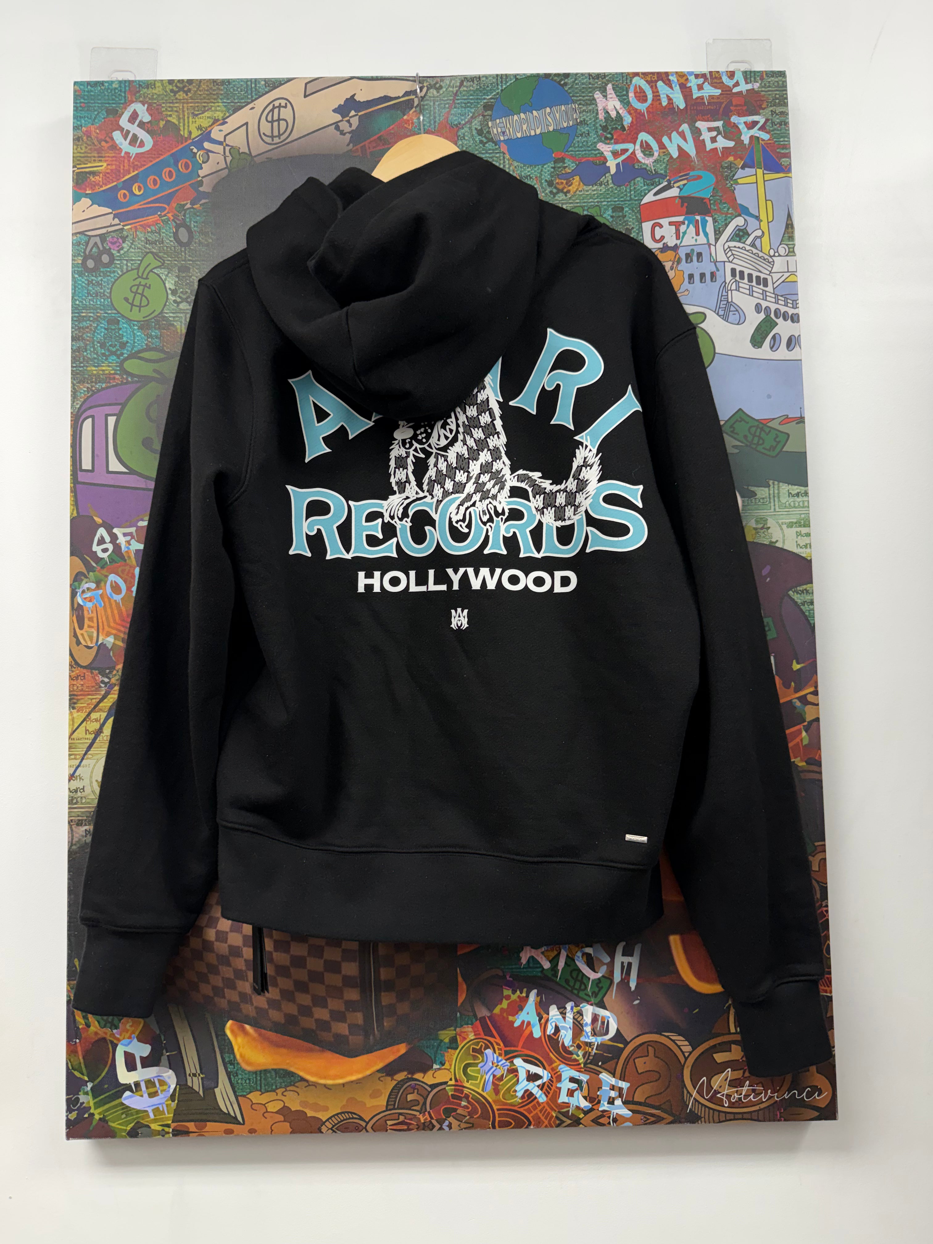 Amiri Black Wolf Records Hoodie