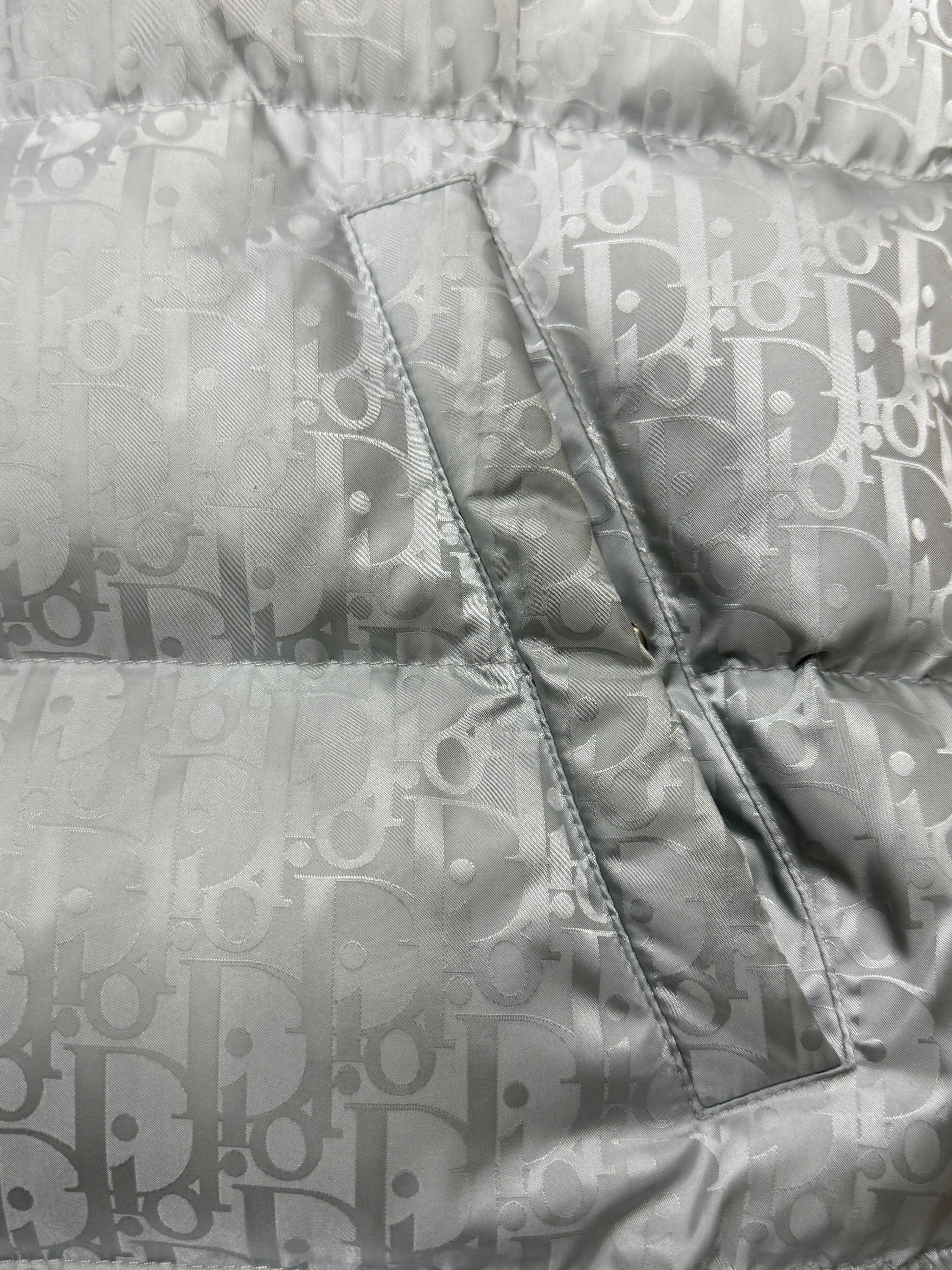 Dior Oblique Silver Puffer Vest