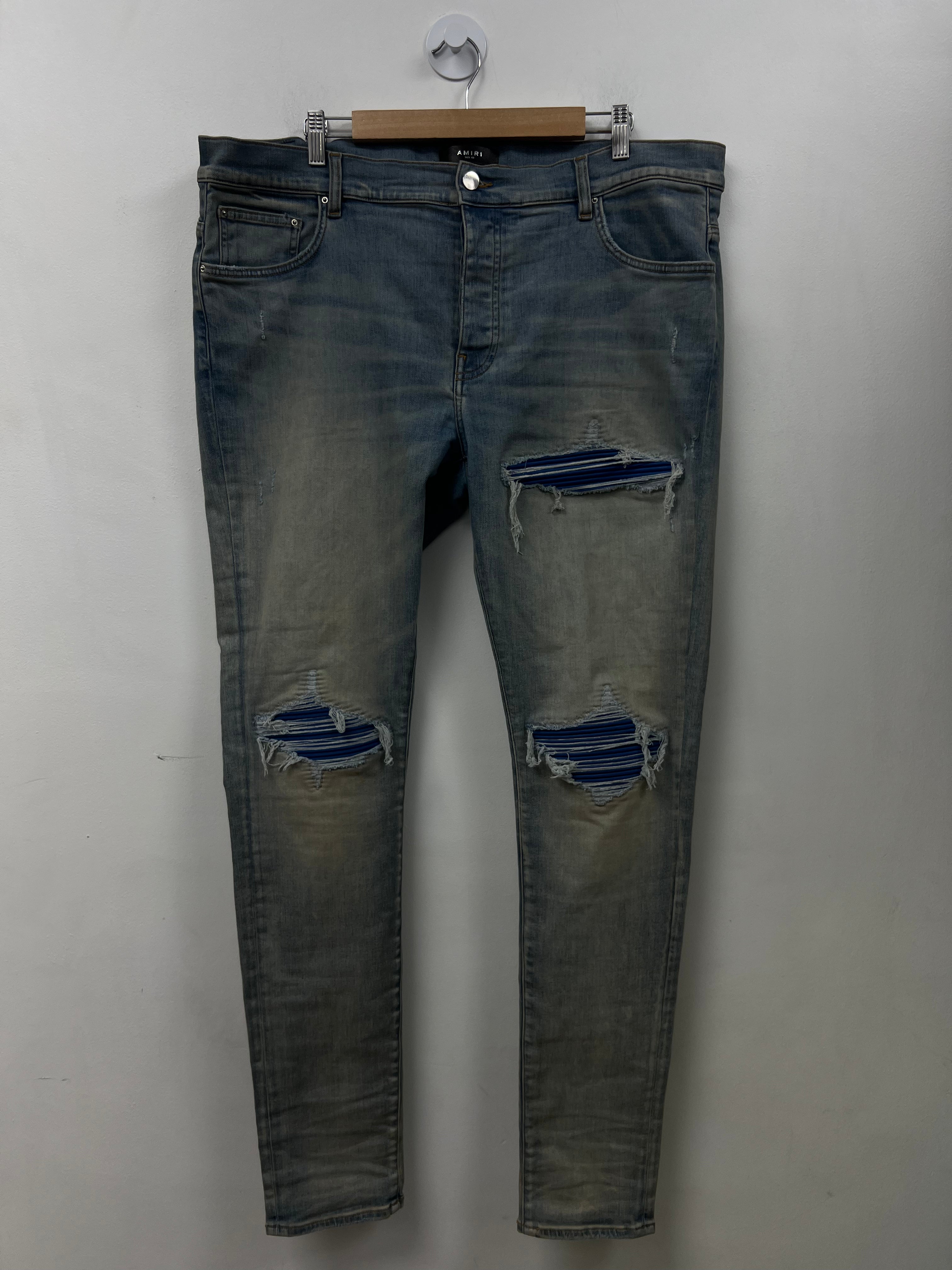 Amiri Light Wash MX1 Blue Patch Jeans