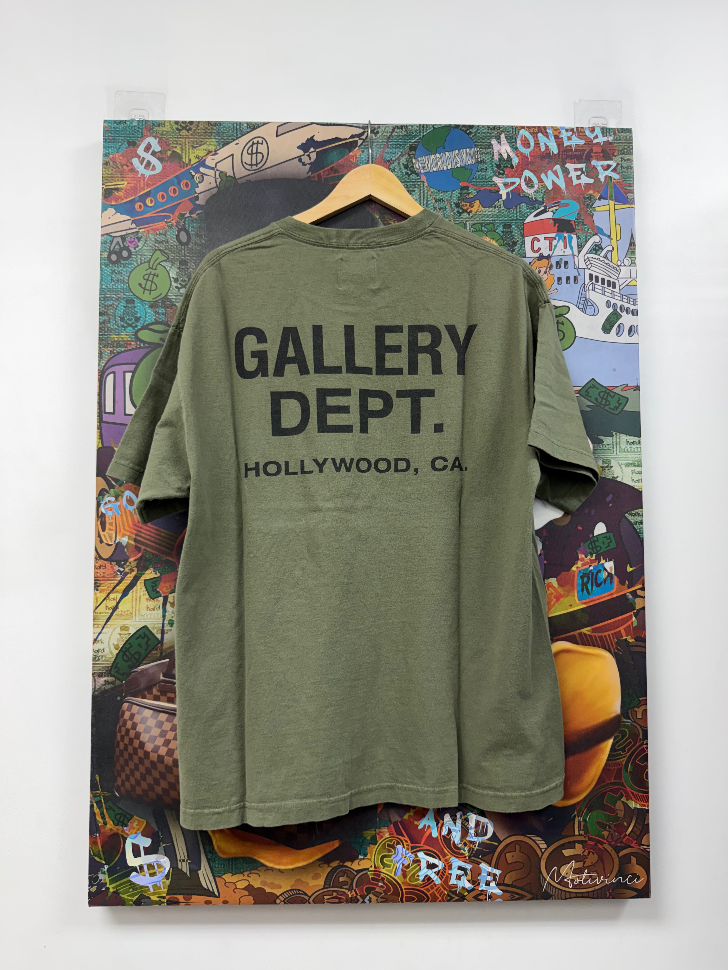 Gallery Dept Olive Black Souvenir Tee