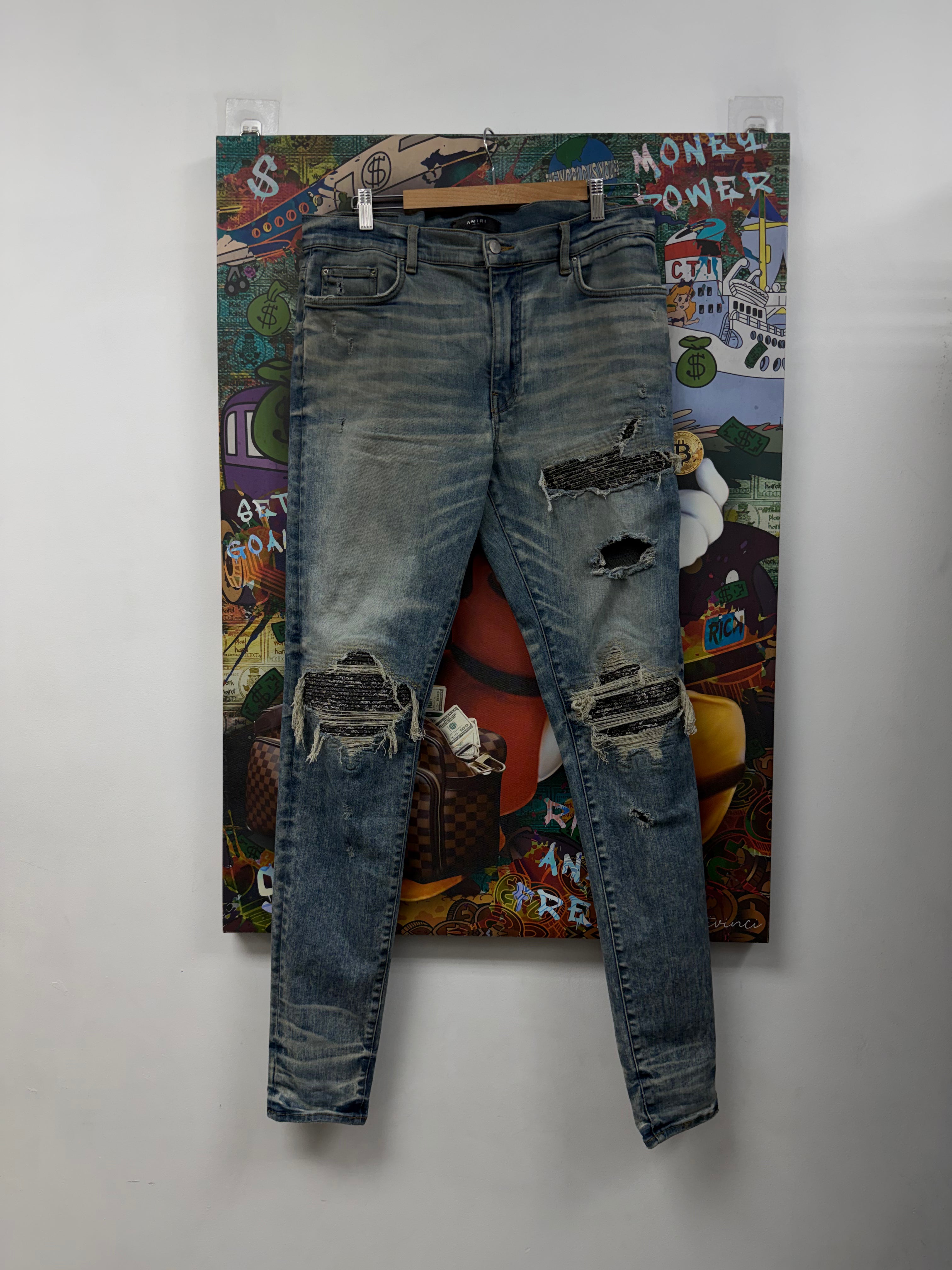 Amiri Dirt Indigo Black Wash MX1 Jeans