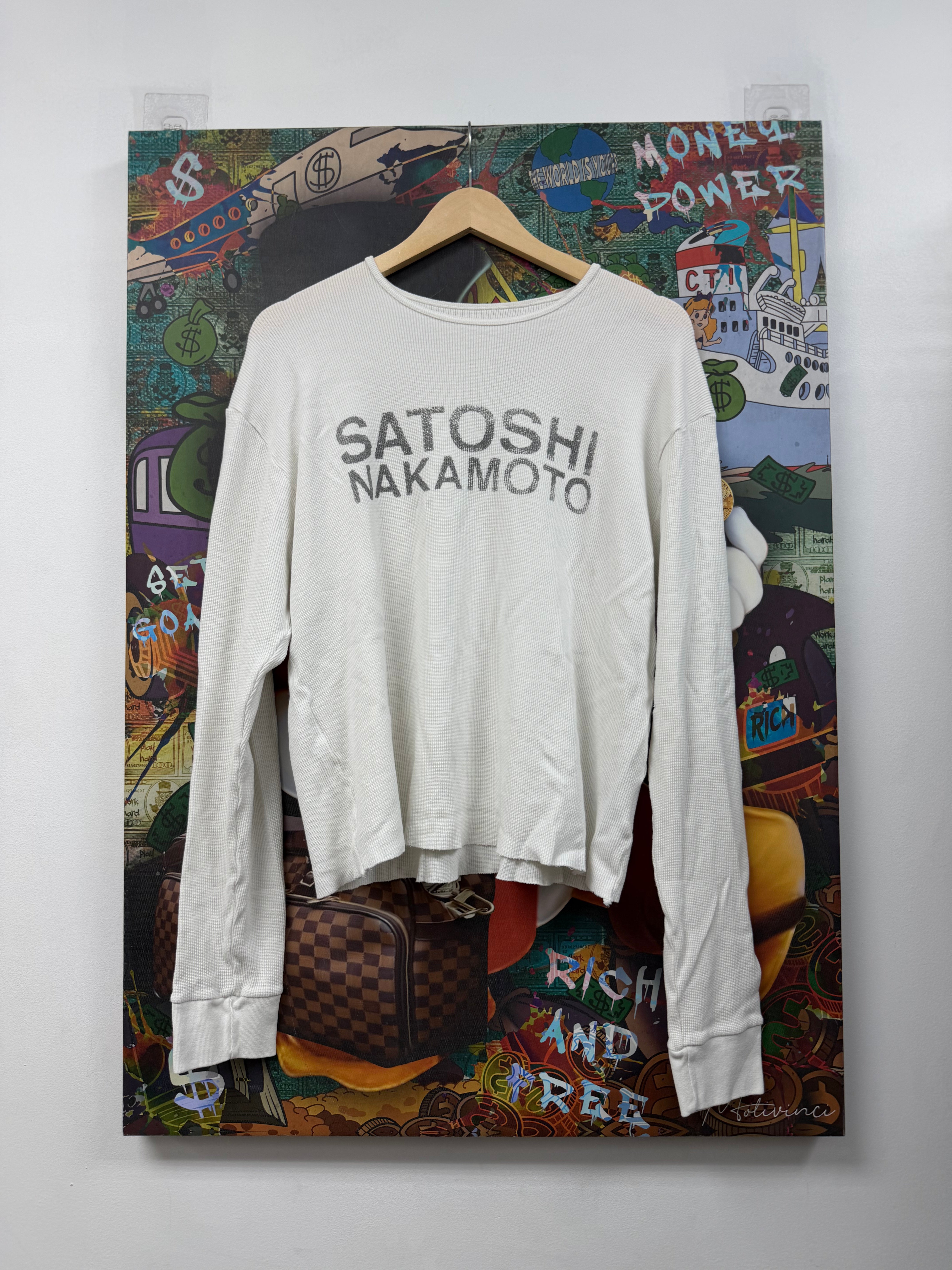 Satoshi Nakamoto White Black Thermal
