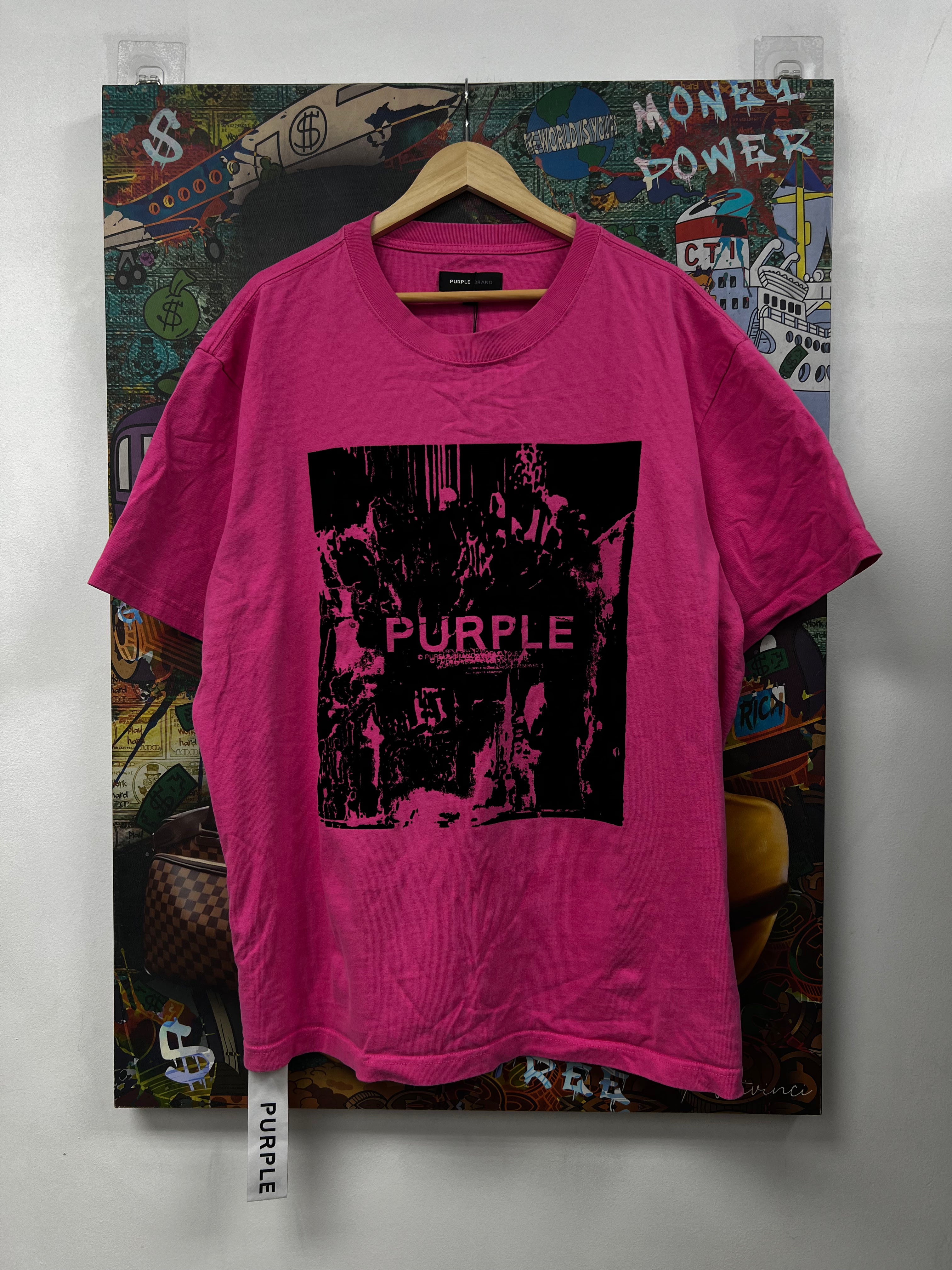 Purple Brand Pink Black Tee