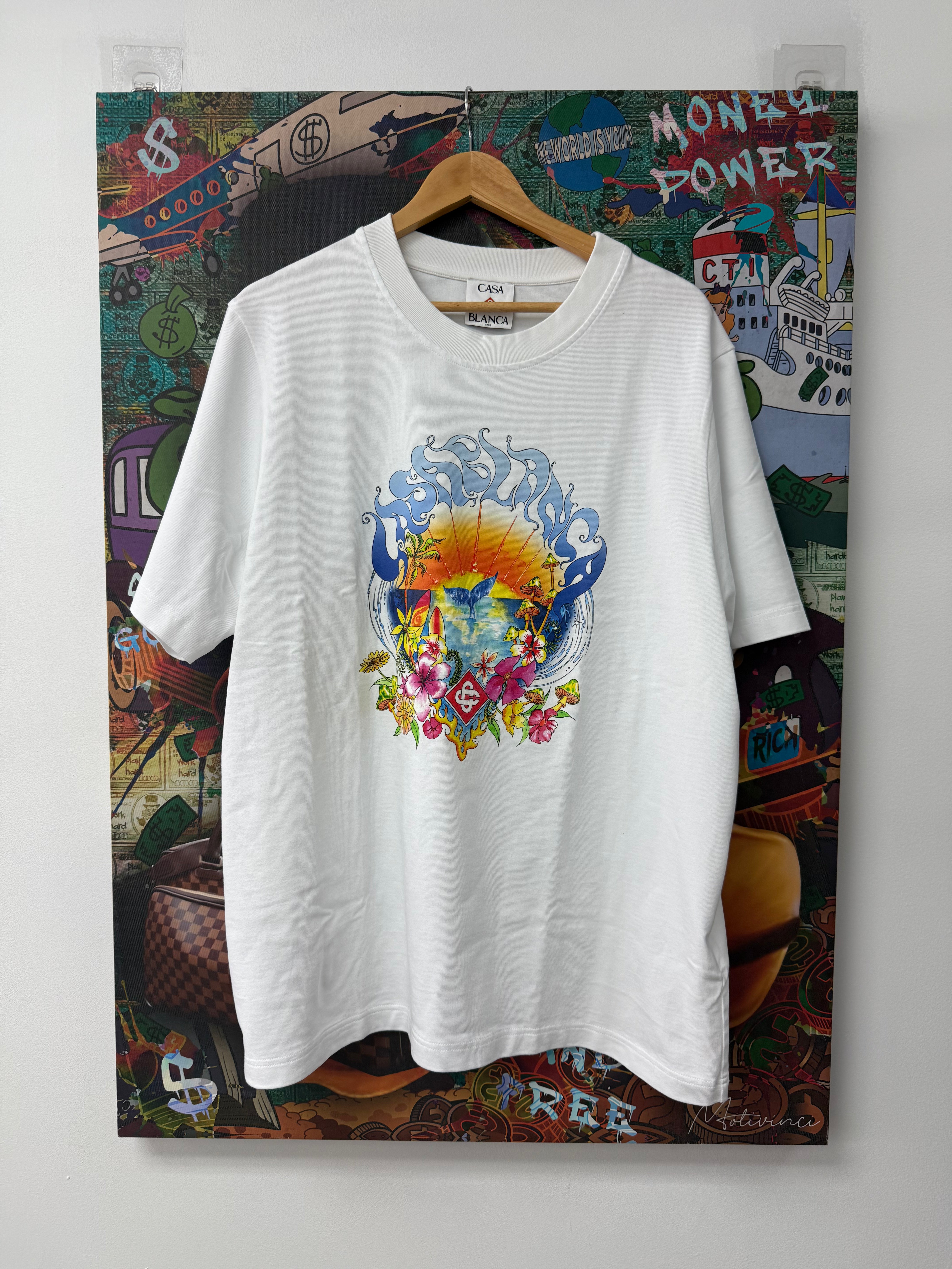 Casablanca Surf Tee White New Large With Tags