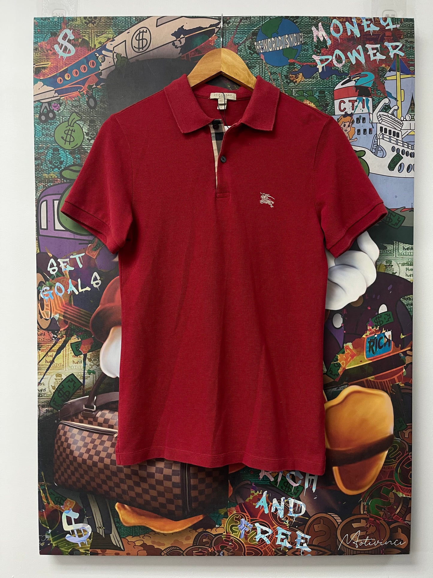 Burberry Red Polo Used