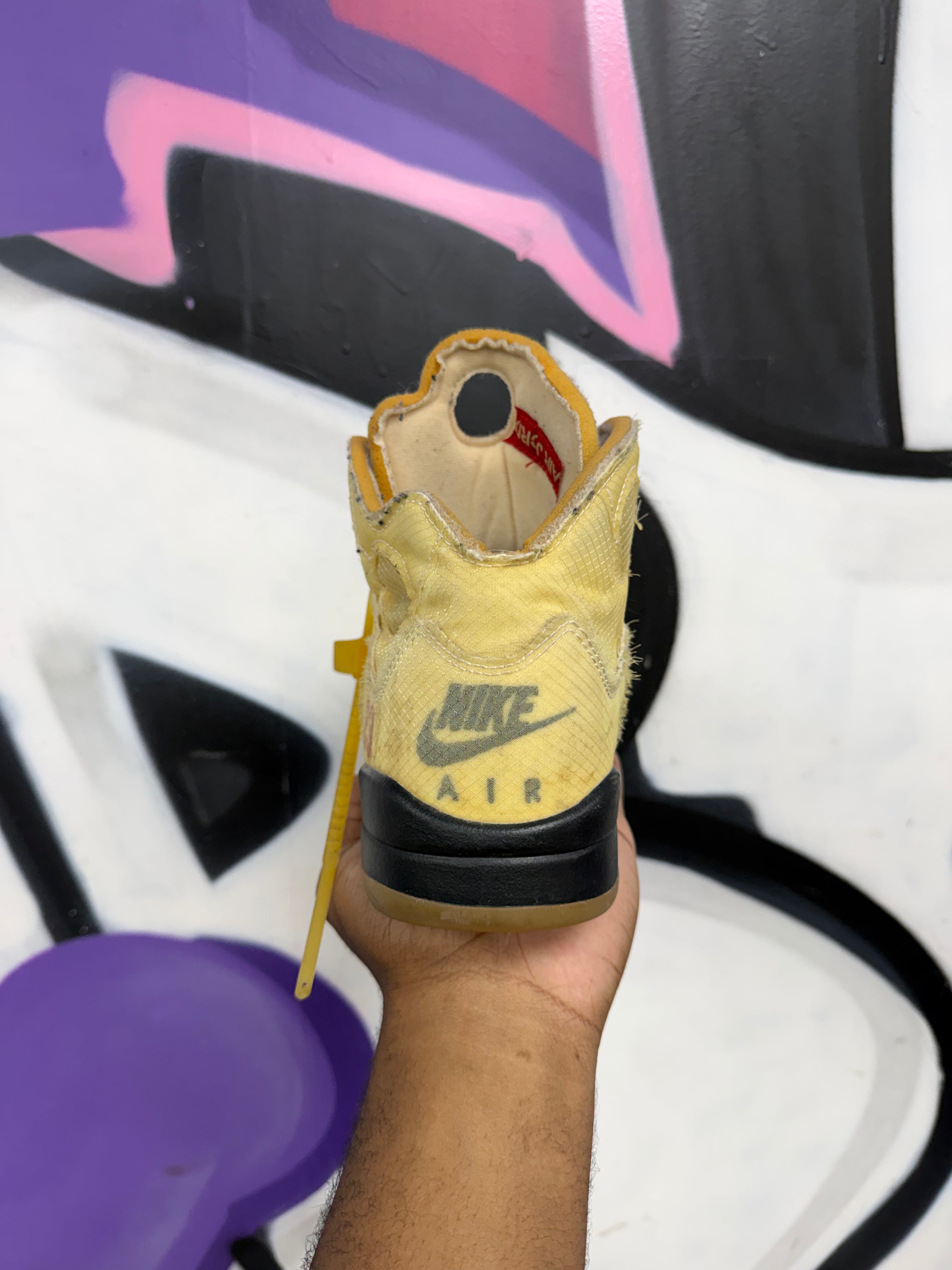 Jordan 5 x Off-White Sail Sneakers