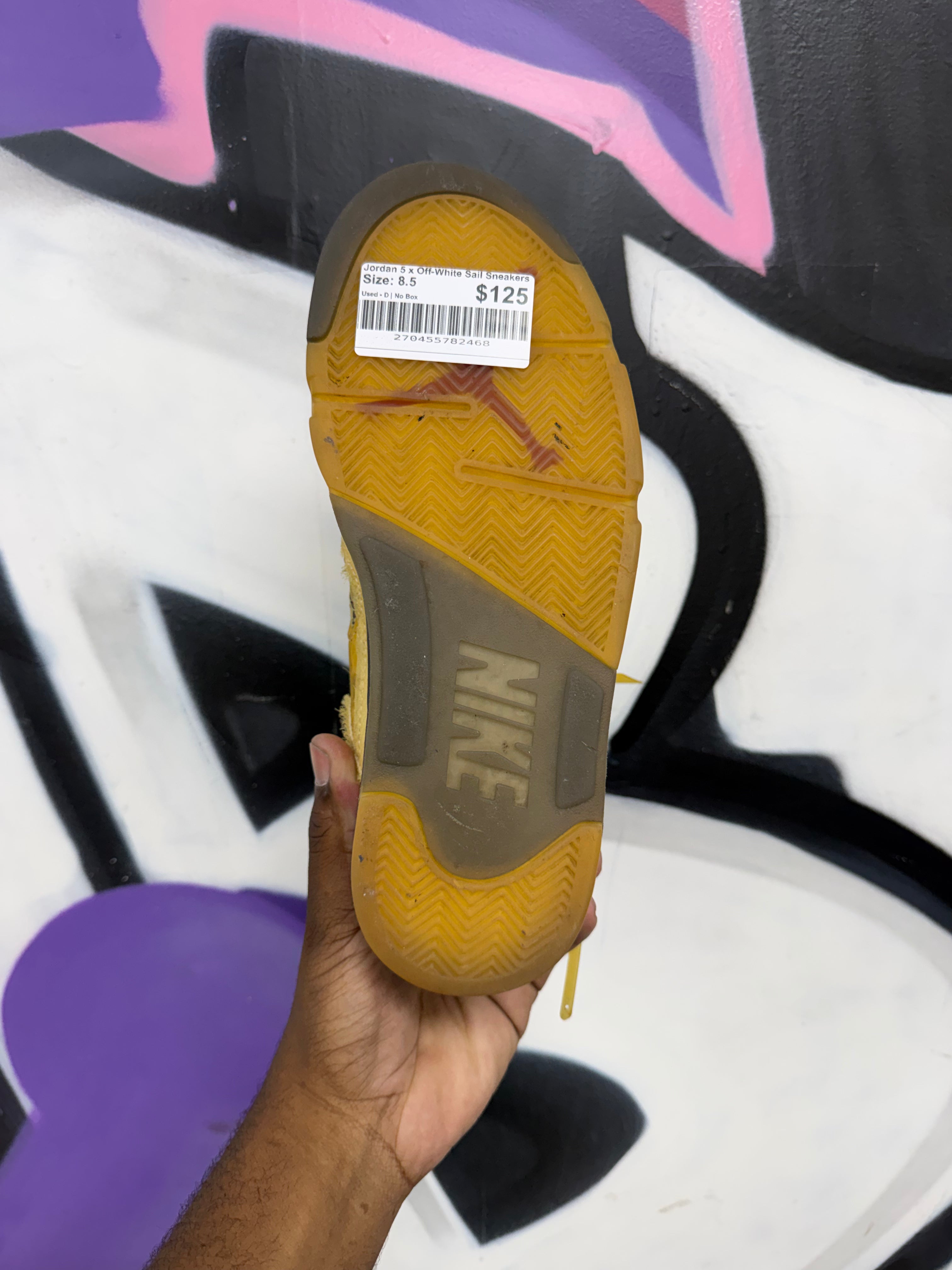 Jordan 5 x Off-White Sail Sneakers